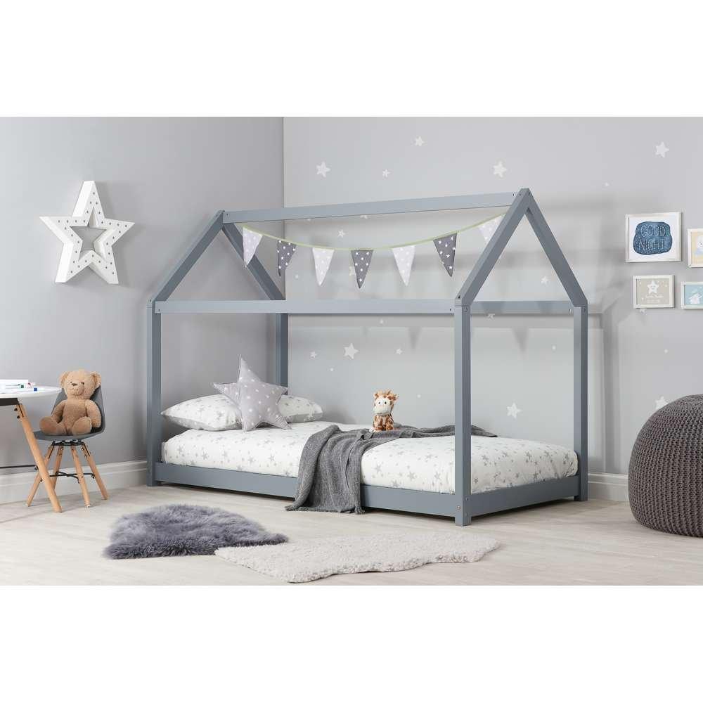 Birlea  Kids Childrens House Bed - Grey - Single