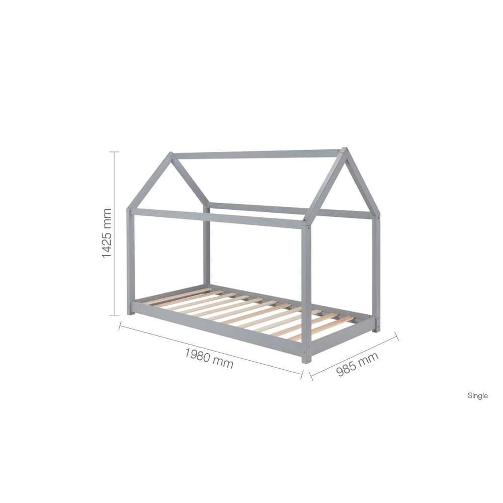 Grey - Birlea - Childrens House Bed - 4