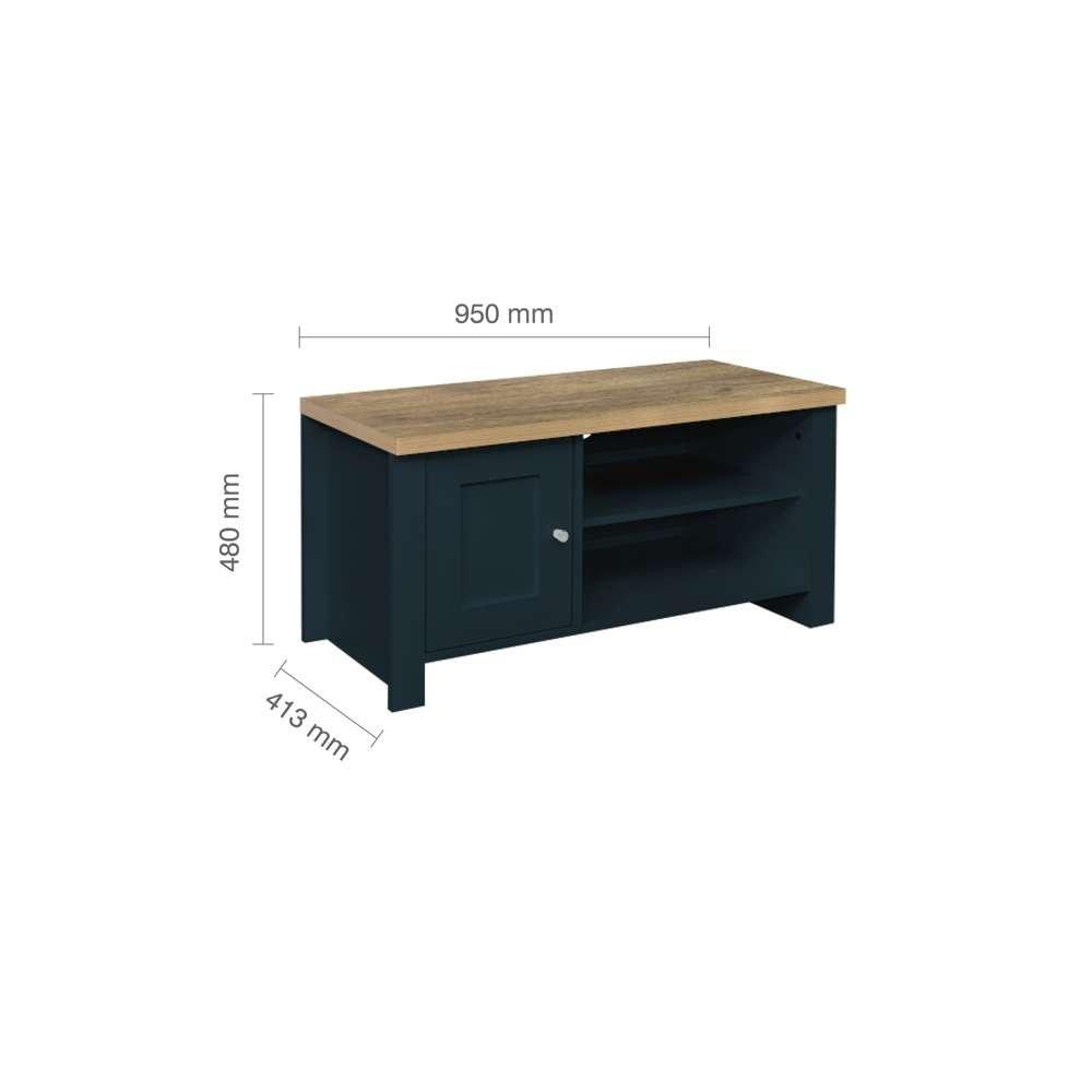 Navy Blue & Oak - Birlea - Highgate Small TV Unit - 6