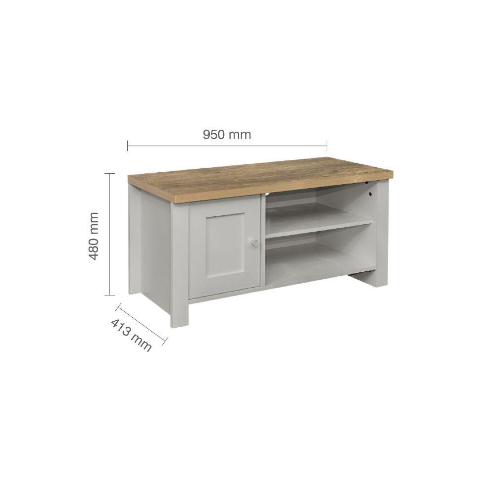 Grey & Oak - Birlea - Highgate Small TV Unit - 9