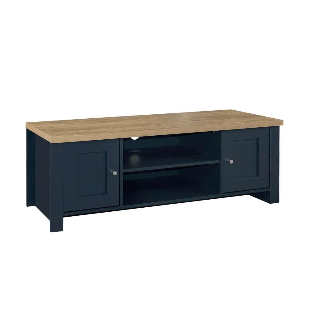 Navy Blue & Oak - Birlea - Highgate Large TV Unit - 3