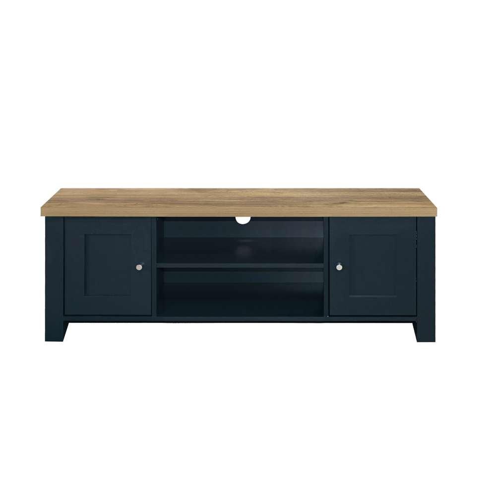 Navy Blue & Oak - Birlea - Highgate Large TV Unit - 4