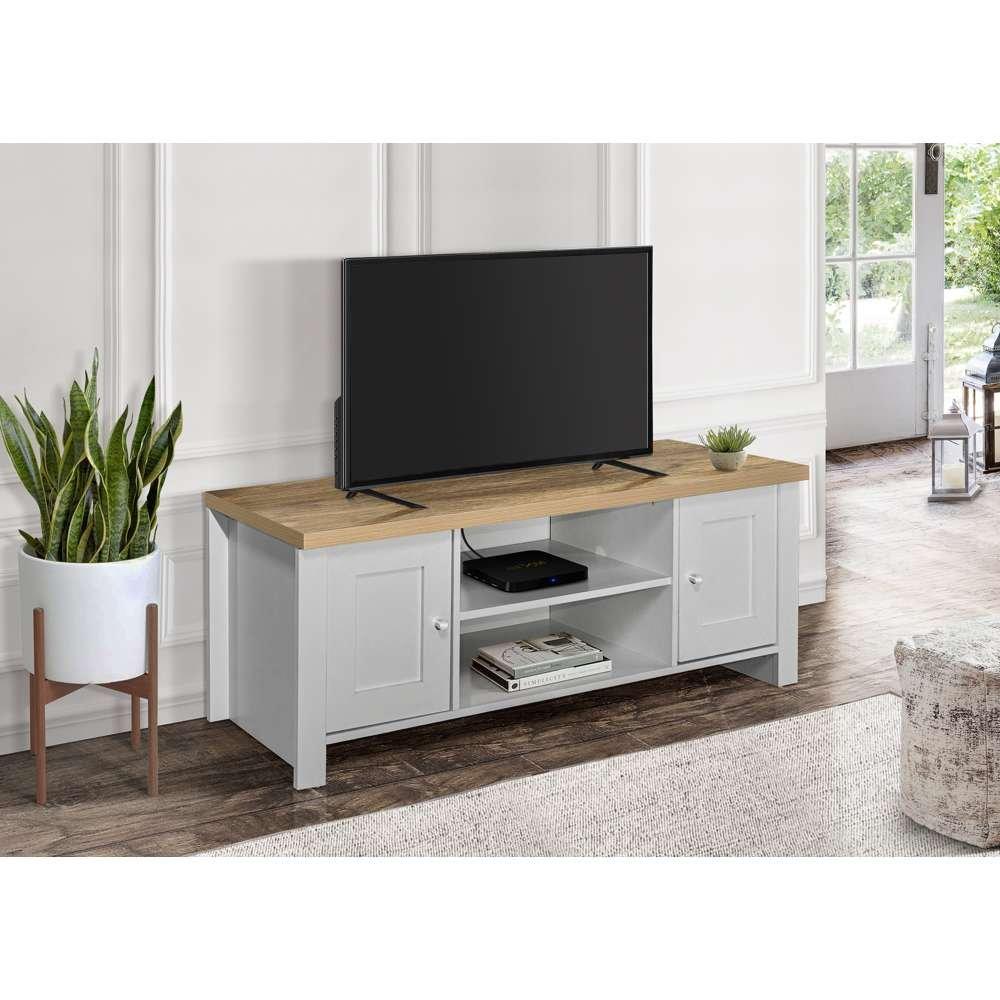 Grey & Oak - Birlea - Highgate Large TV Unit - 1
