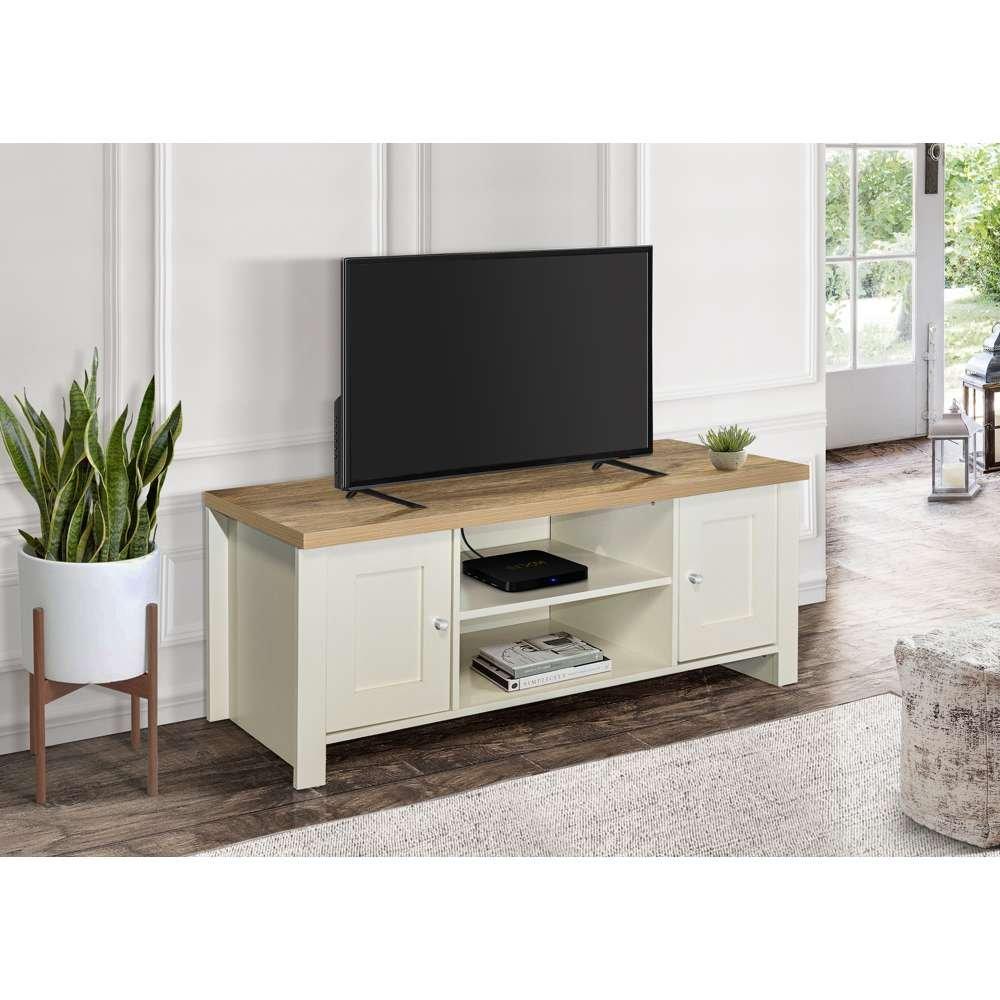 Cream & Oak - Birlea - Highgate Large TV Unit - 1