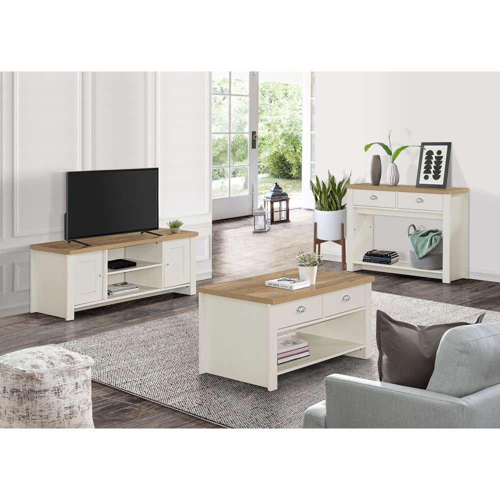 Cream & Oak - Birlea - Highgate Large TV Unit - 2