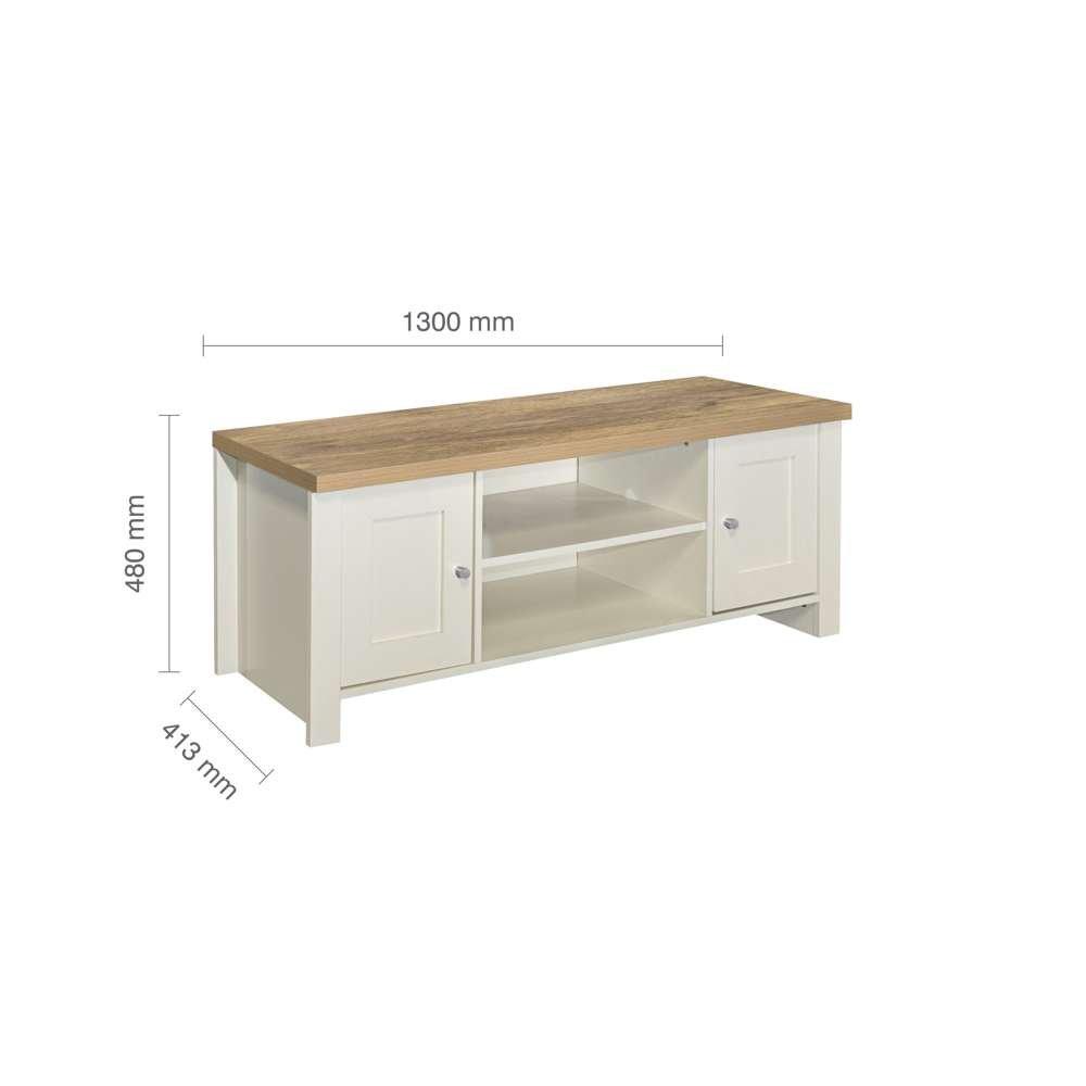 Cream & Oak - Birlea - Highgate Large TV Unit - 7