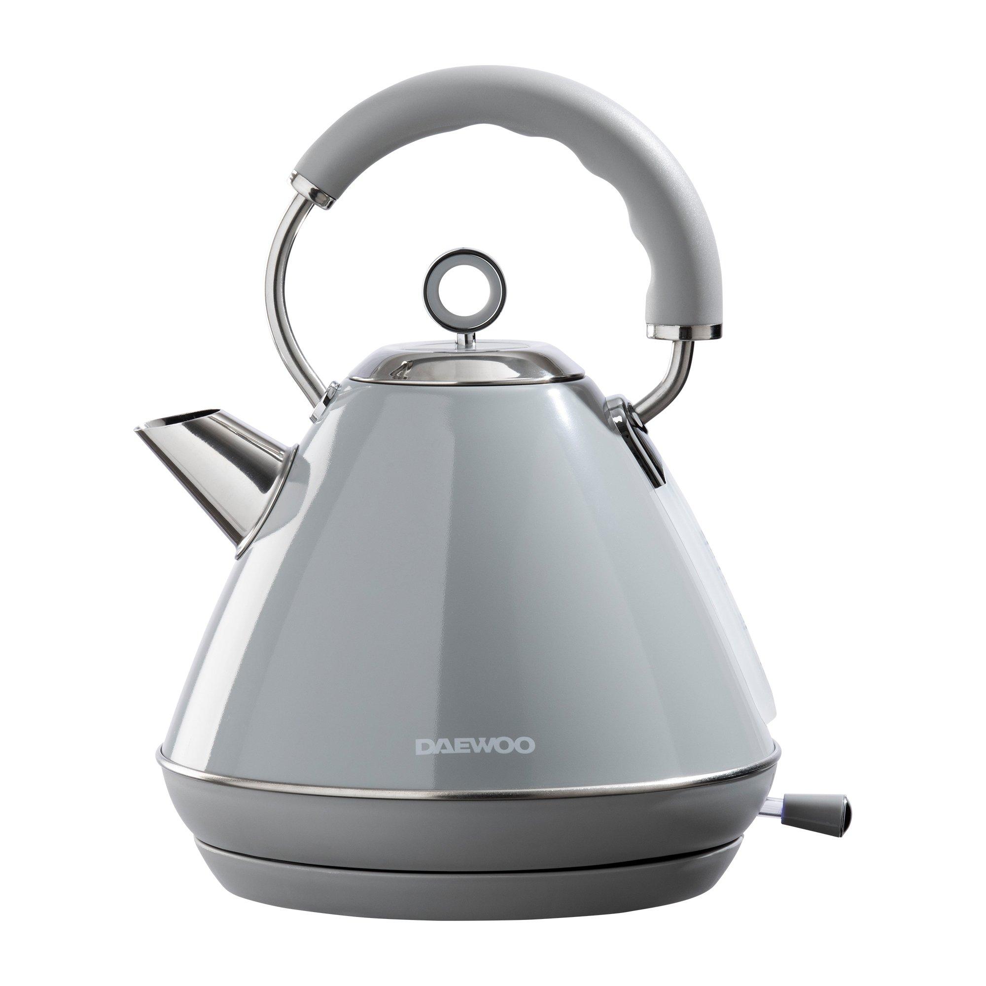 Grey - Daewoo Electricals - KENSINGTON 1.7L 3KW PYRAMID KETTLE - GREY - 3
