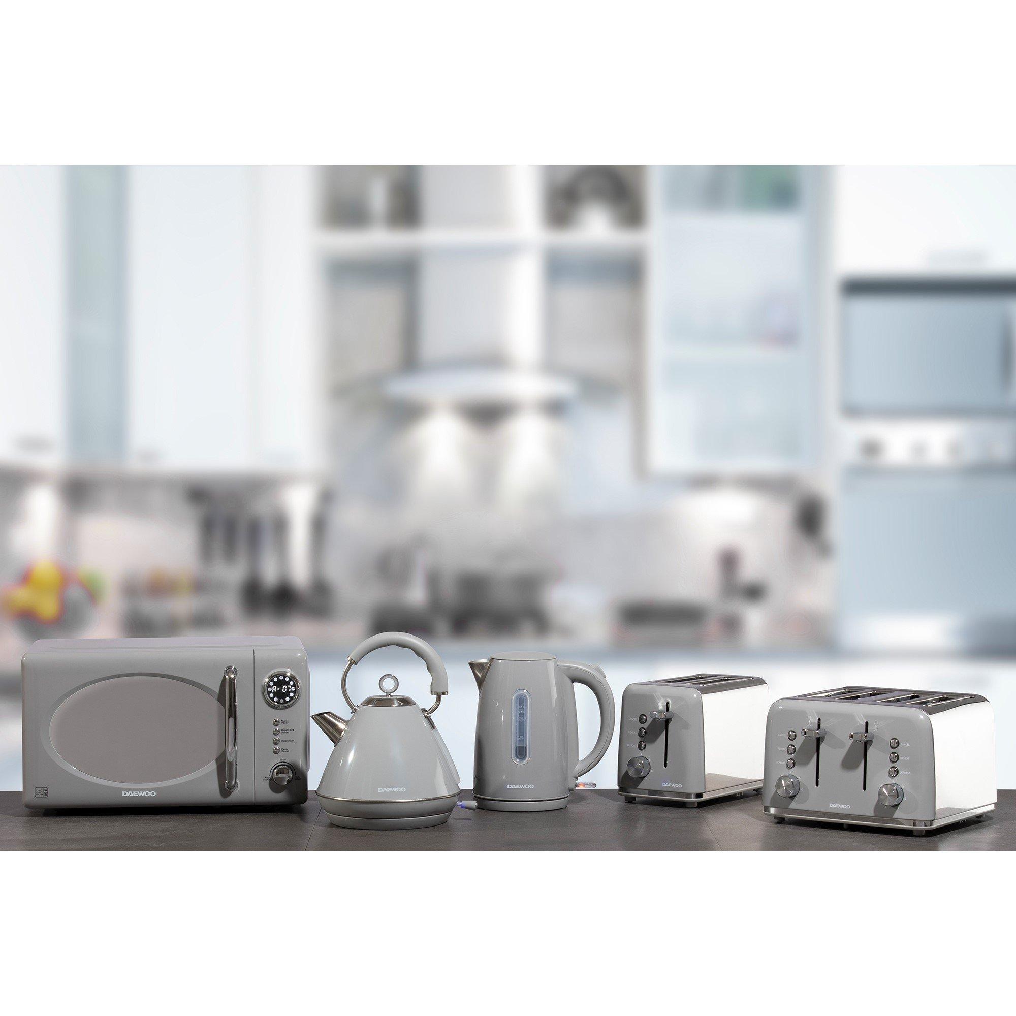 Grey - Daewoo Electricals - KENSINGTON 1.7L 3KW PYRAMID KETTLE - GREY - 5