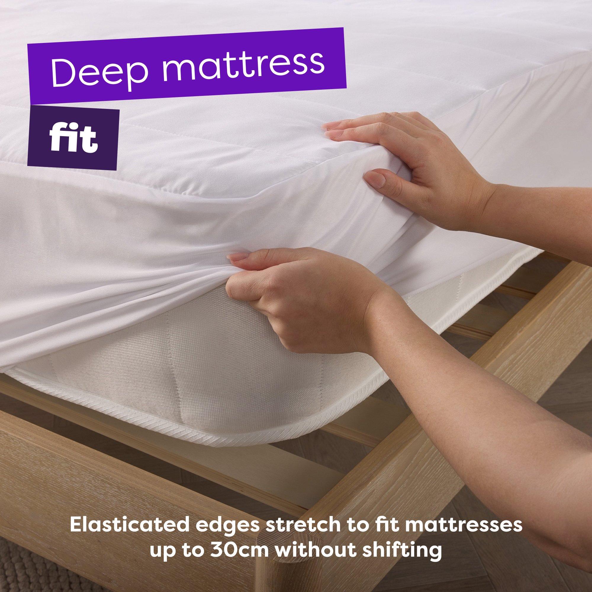 White - Slumberdown - Cosy Nights Mattress Protector - 4