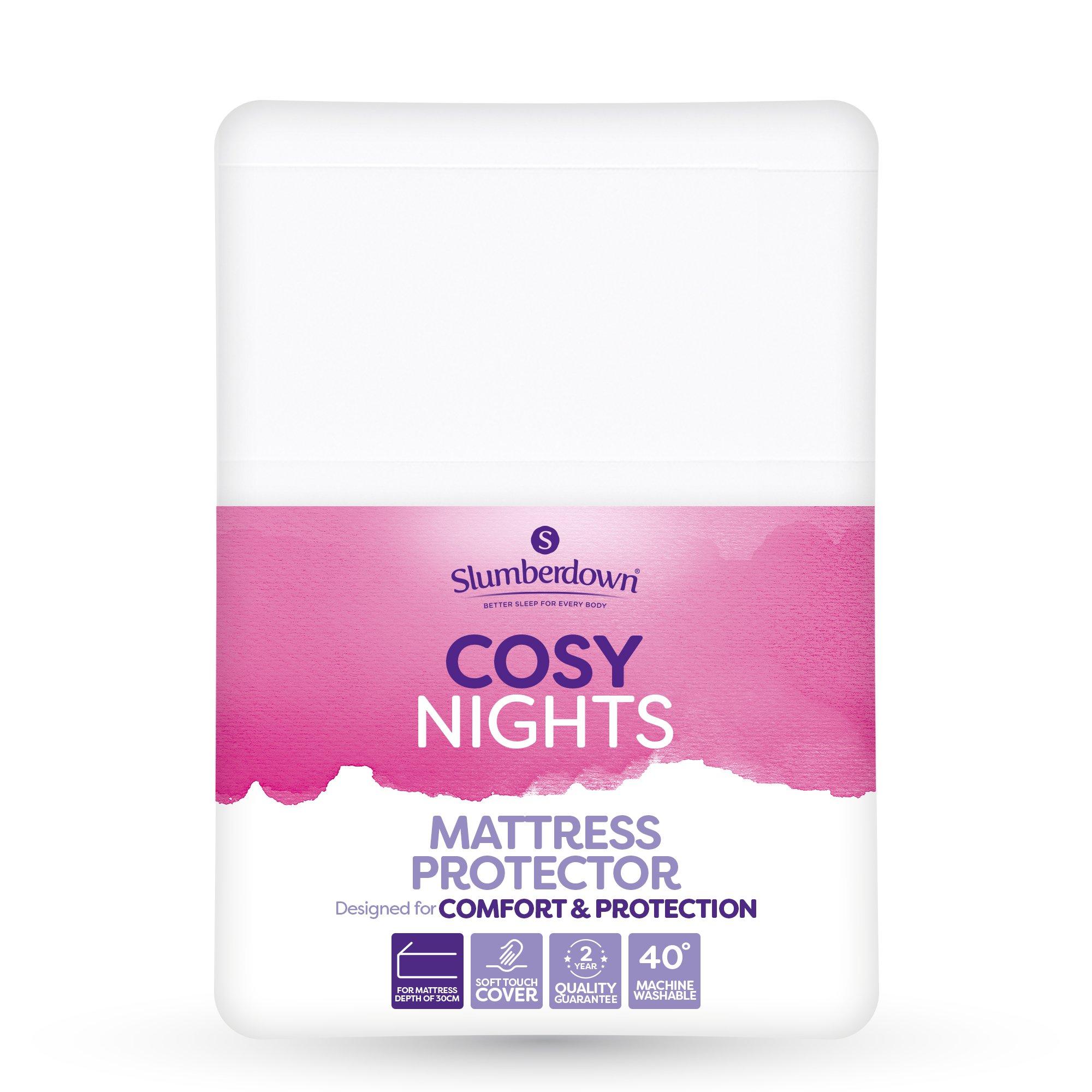 White - Slumberdown - Cosy Nights Mattress Protector - 8