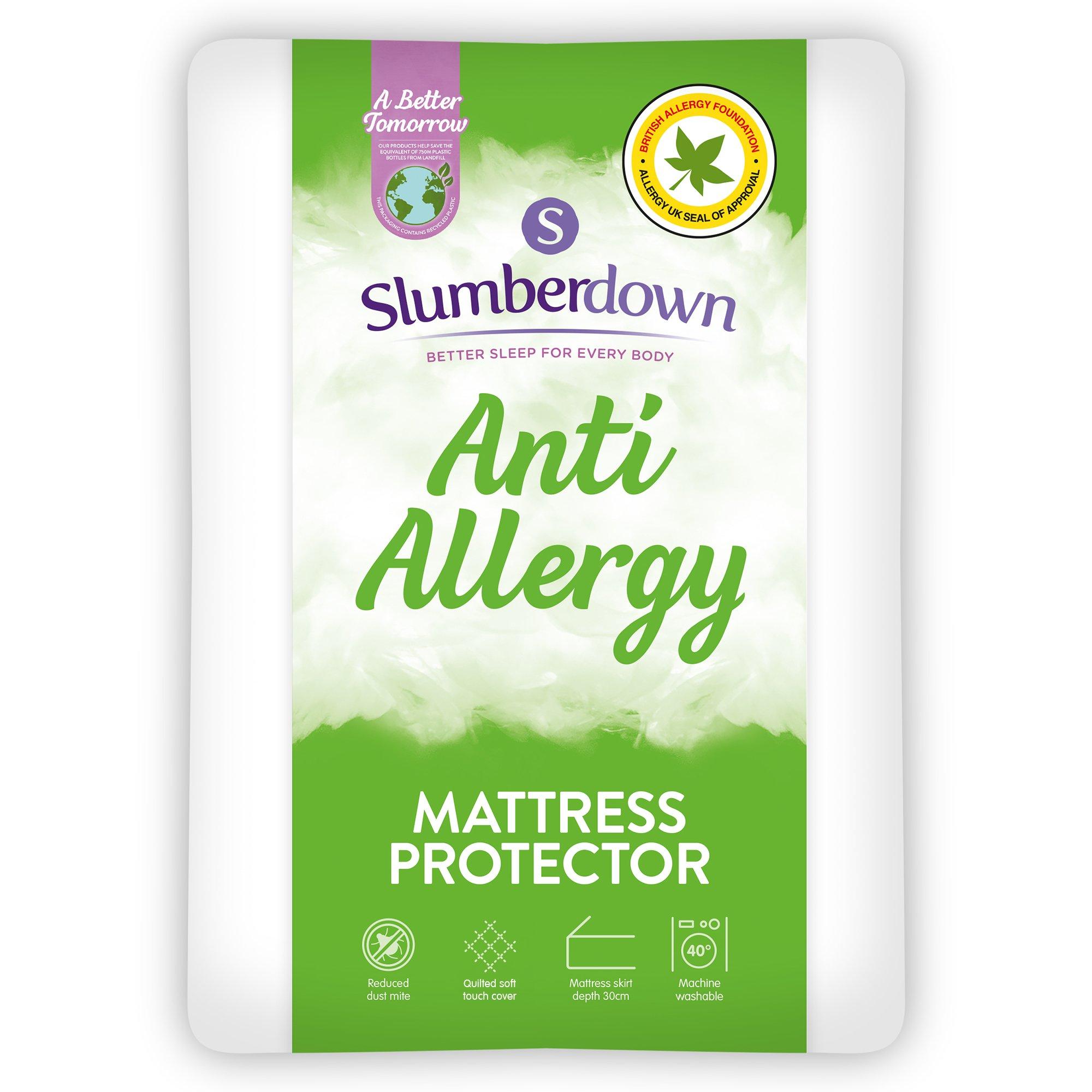 White - Slumberdown - Anti Allergy Mattress Protector