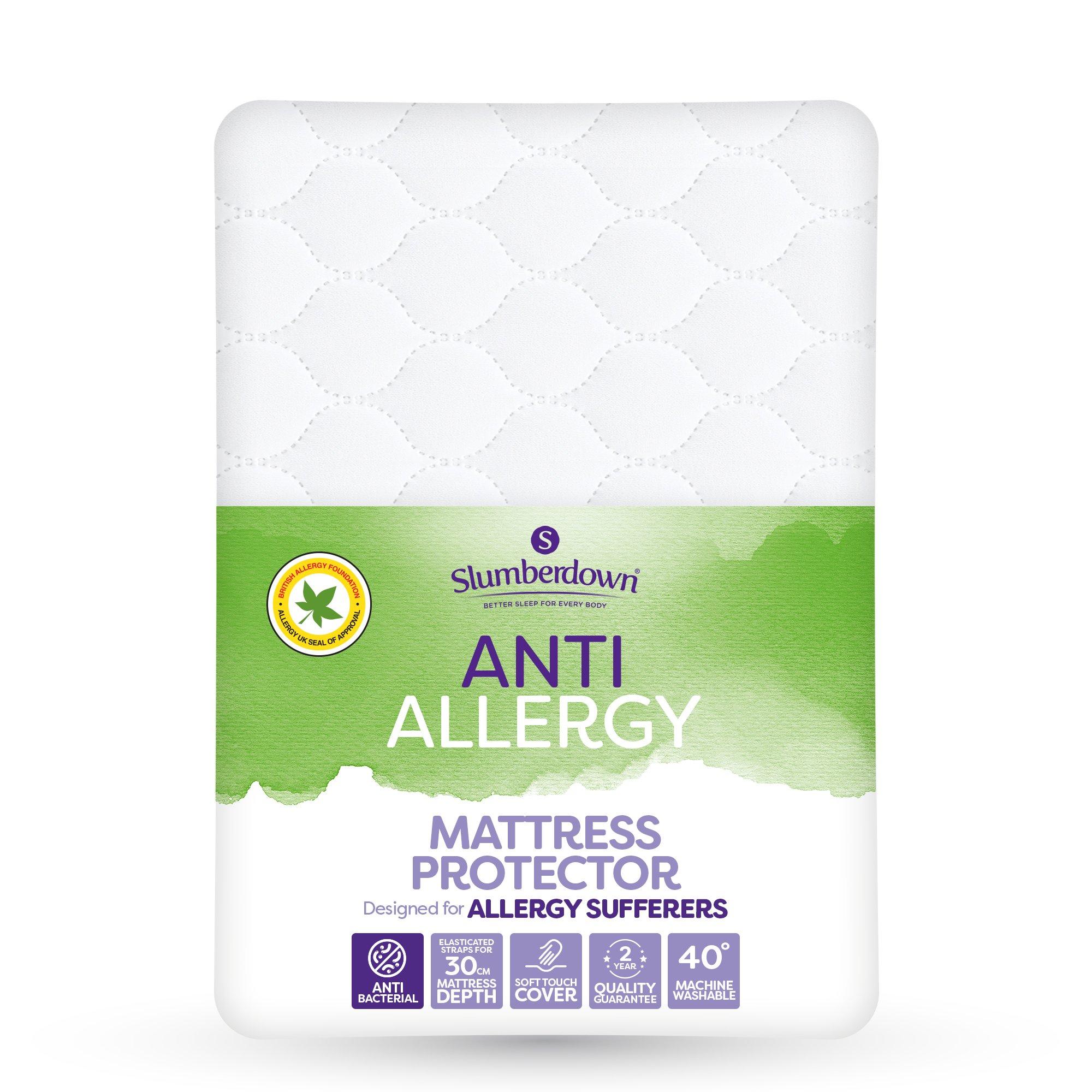White - Slumberdown - Anti Allergy Mattress Protector - 8