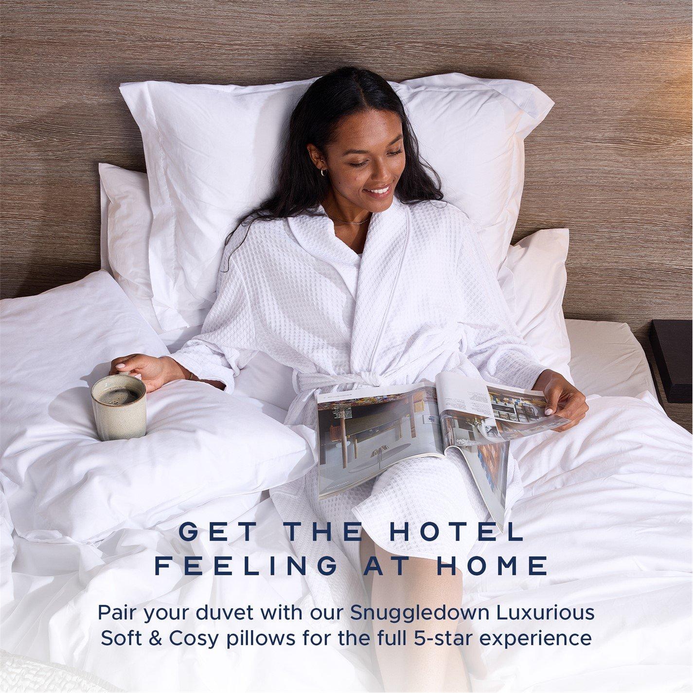 White - Snuggledown - Hotel Embossed 10.5 Tog Duvet - 8