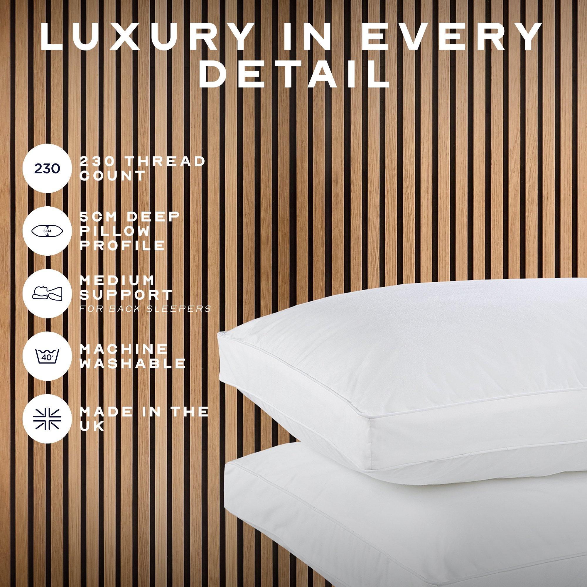 White - Snuggledown - Hotel Luxury Pillow Medium Support - 11