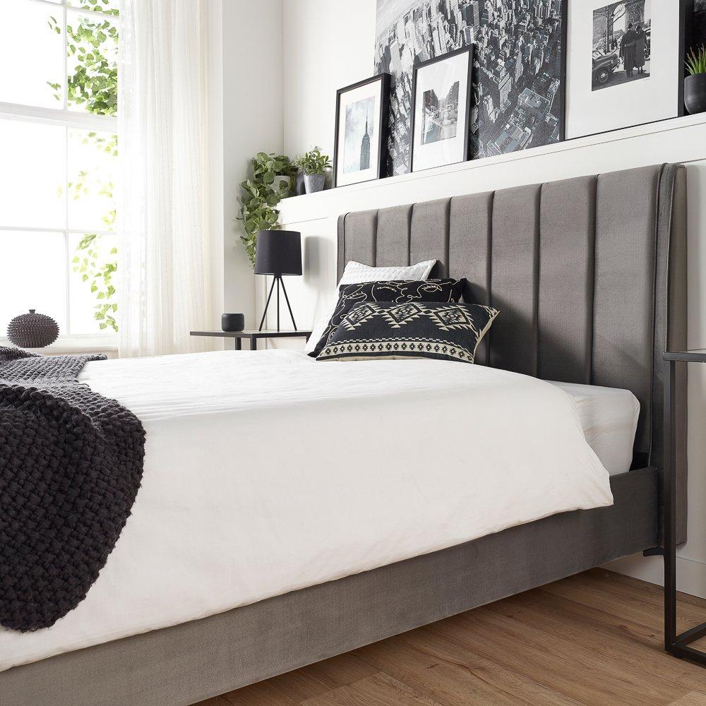 Grey - Aspire - Phoebe Grey Bed Frame - 4