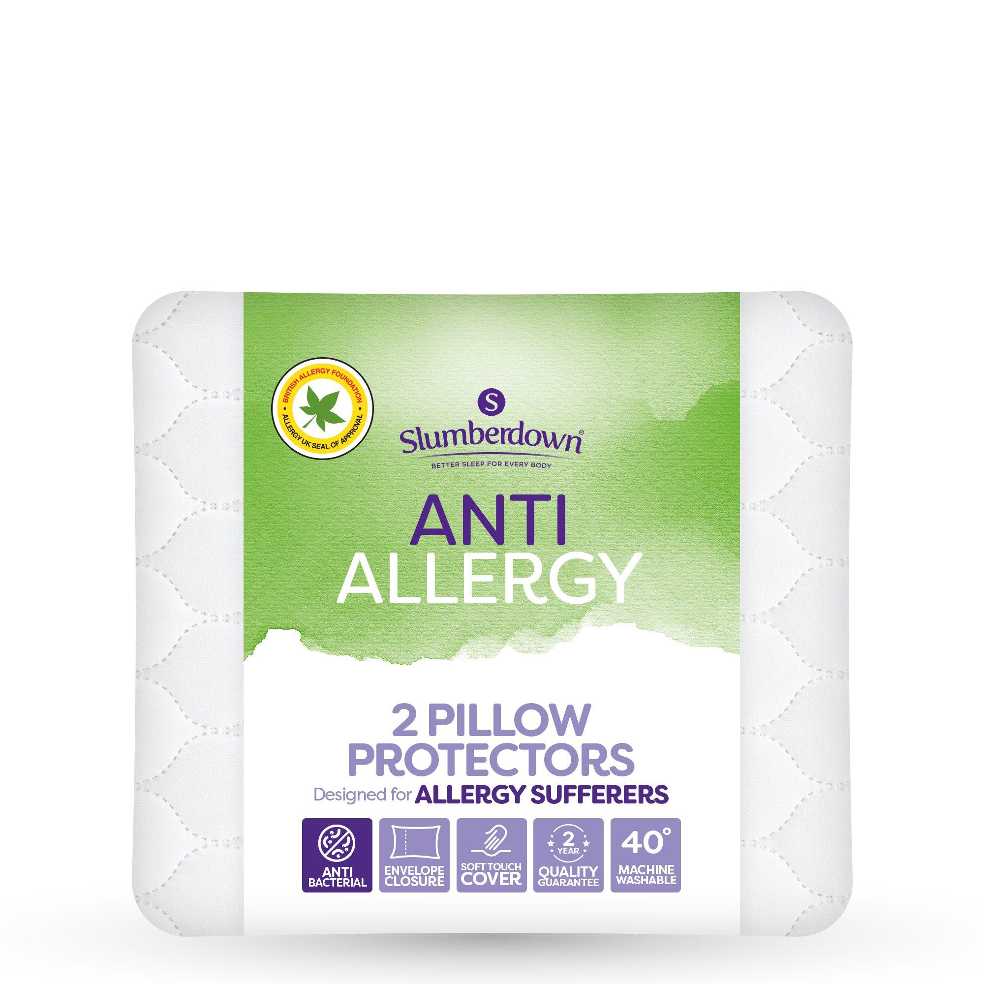 White - Slumberdown - Anti Allergy Pillow Protector - 8