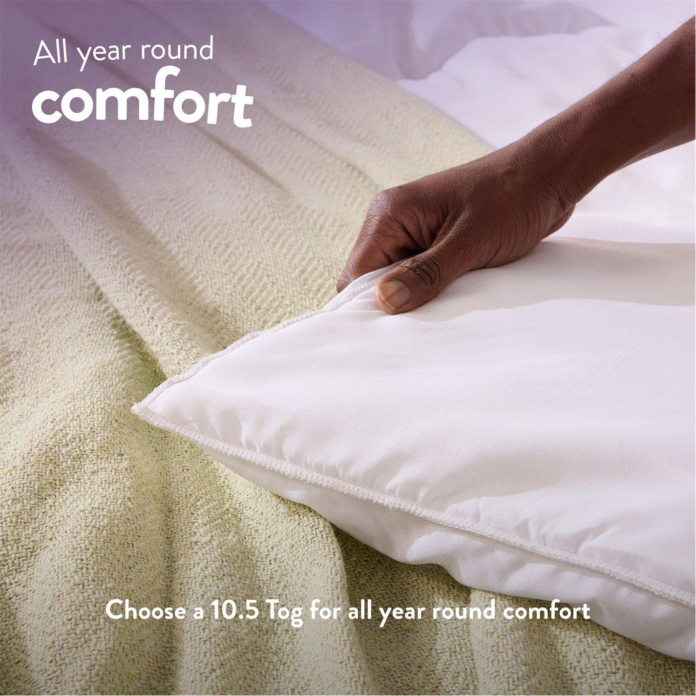 White - Slumberdown - Anti Allergy 10.5 Duvet + 2 Pillows - 4