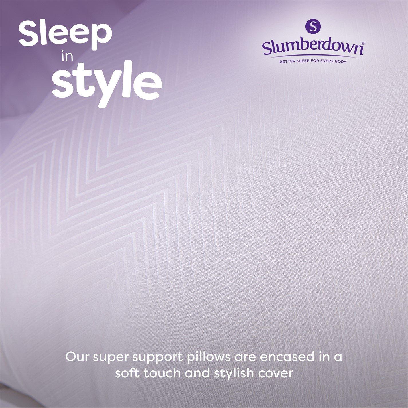 White - Slumberdown - Super Support Firm Support Pillow - 4