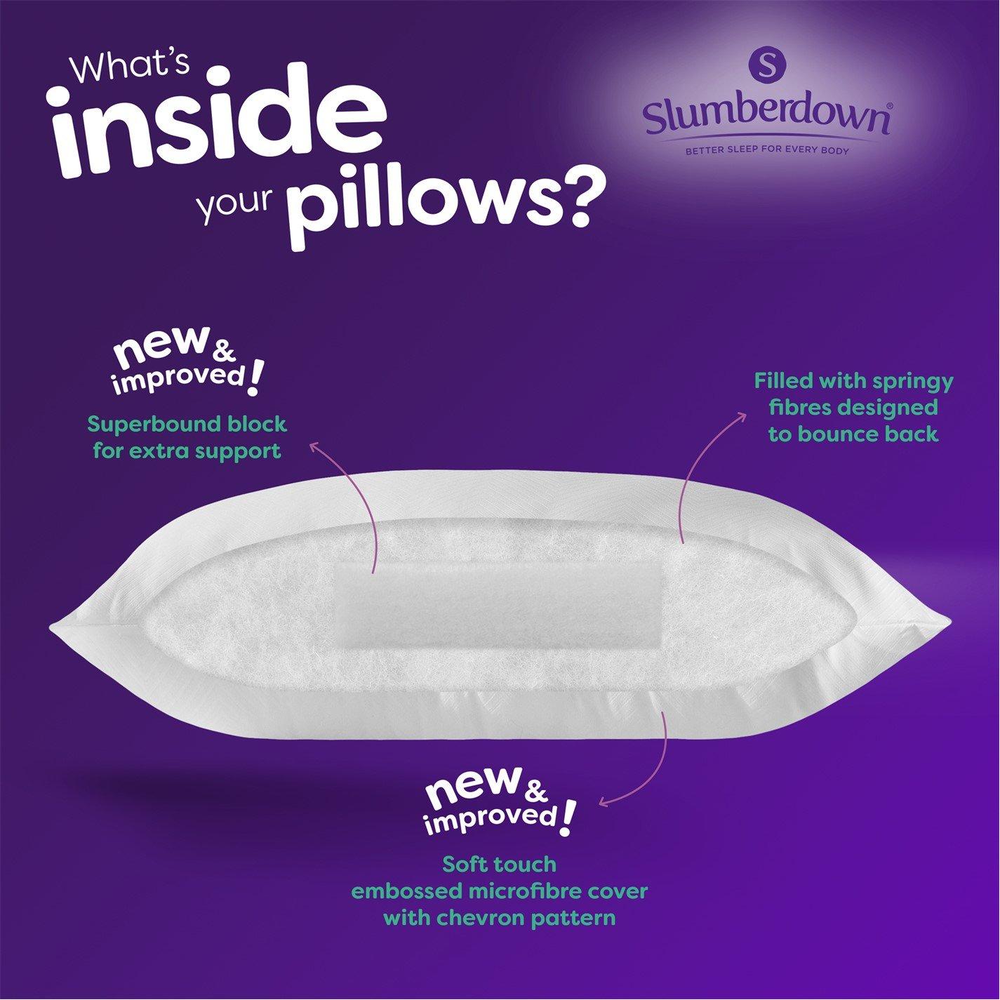 White - Slumberdown - Super Support Firm Support Pillow - 9