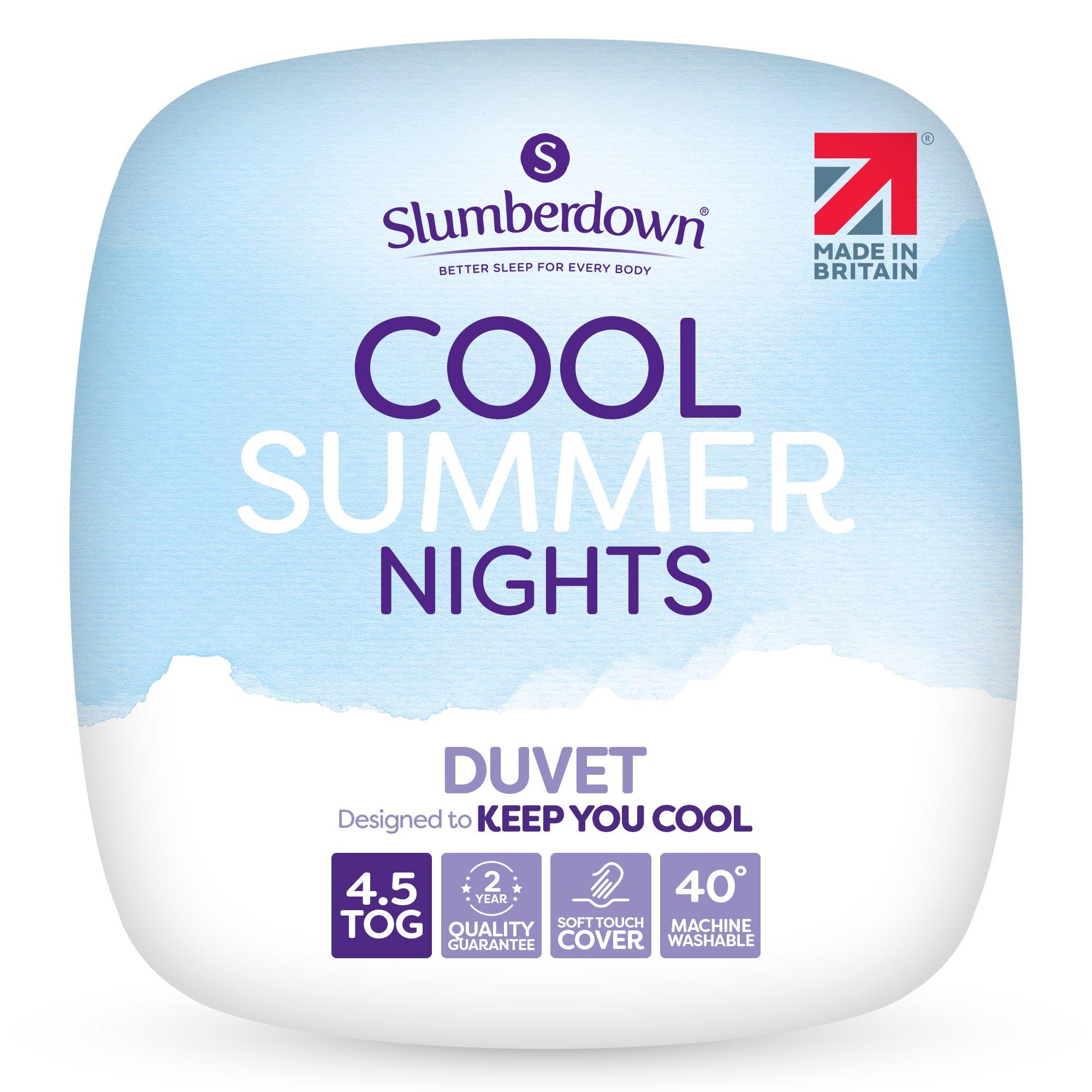 Slumberdown  Cool Summer Nights 4.5 Tog Duvet - White - King