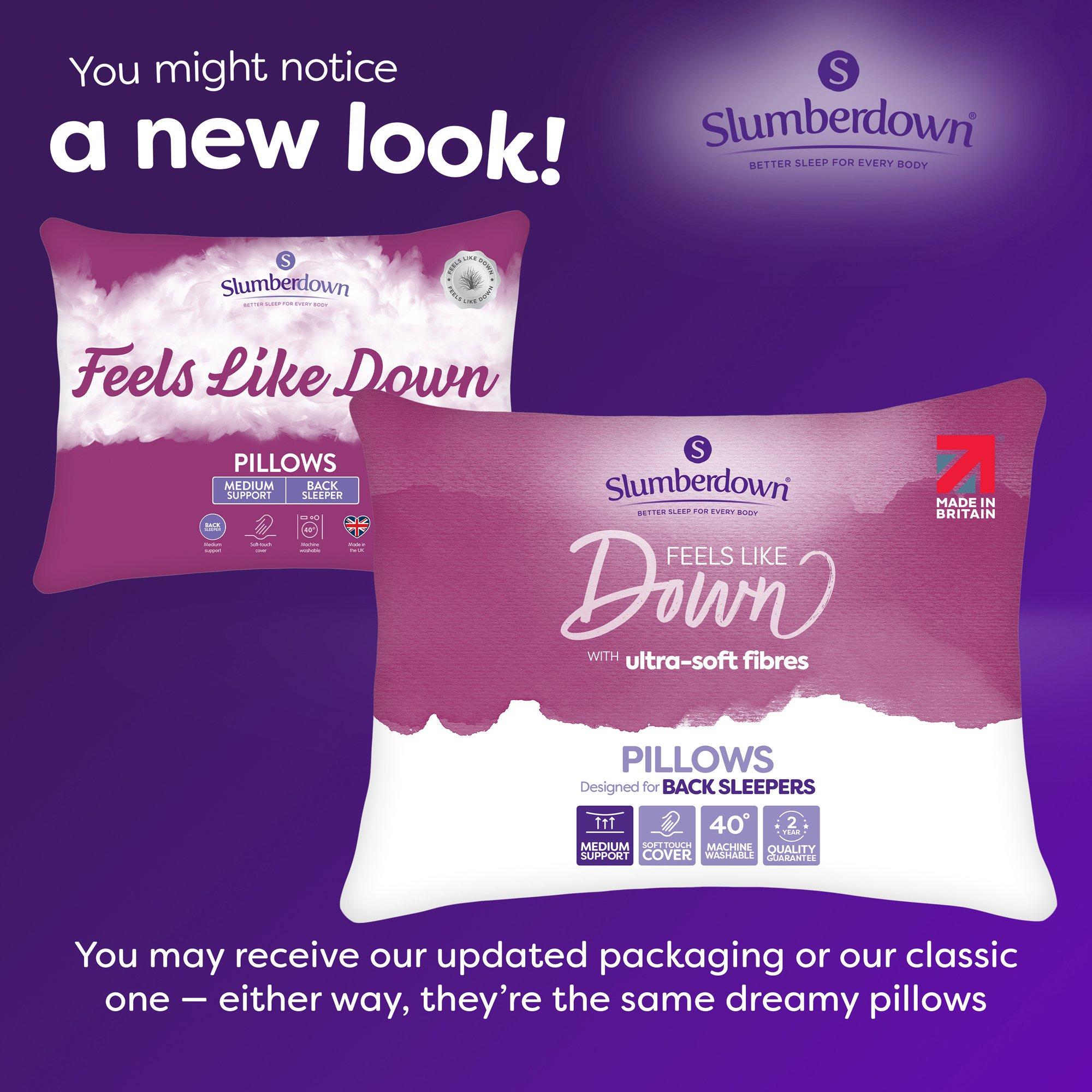 White - Slumberdown - Feels Like Down Medium Pillow - 9