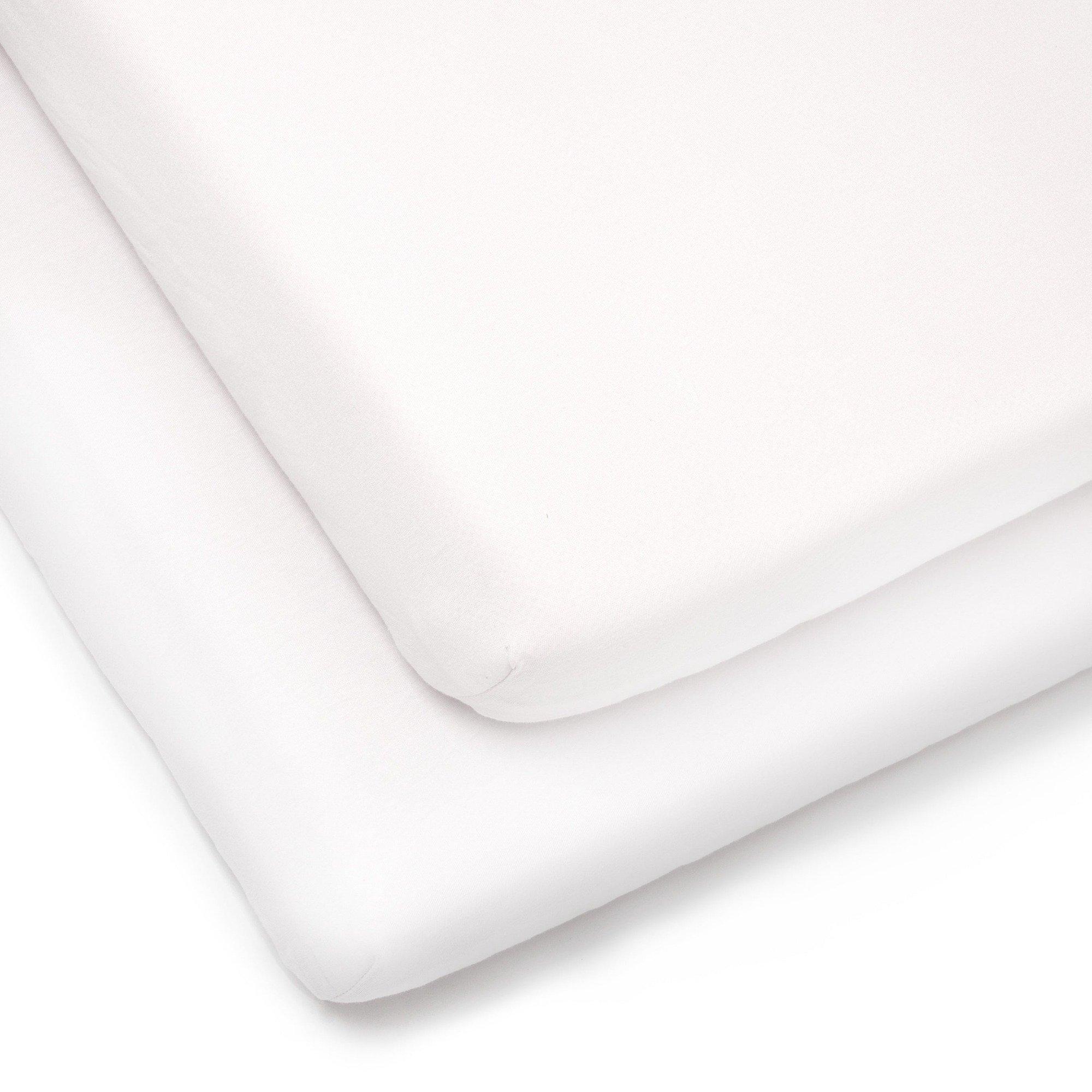 White - Clair De Lune - de Lune 2 Pack Cot Sheets - 2