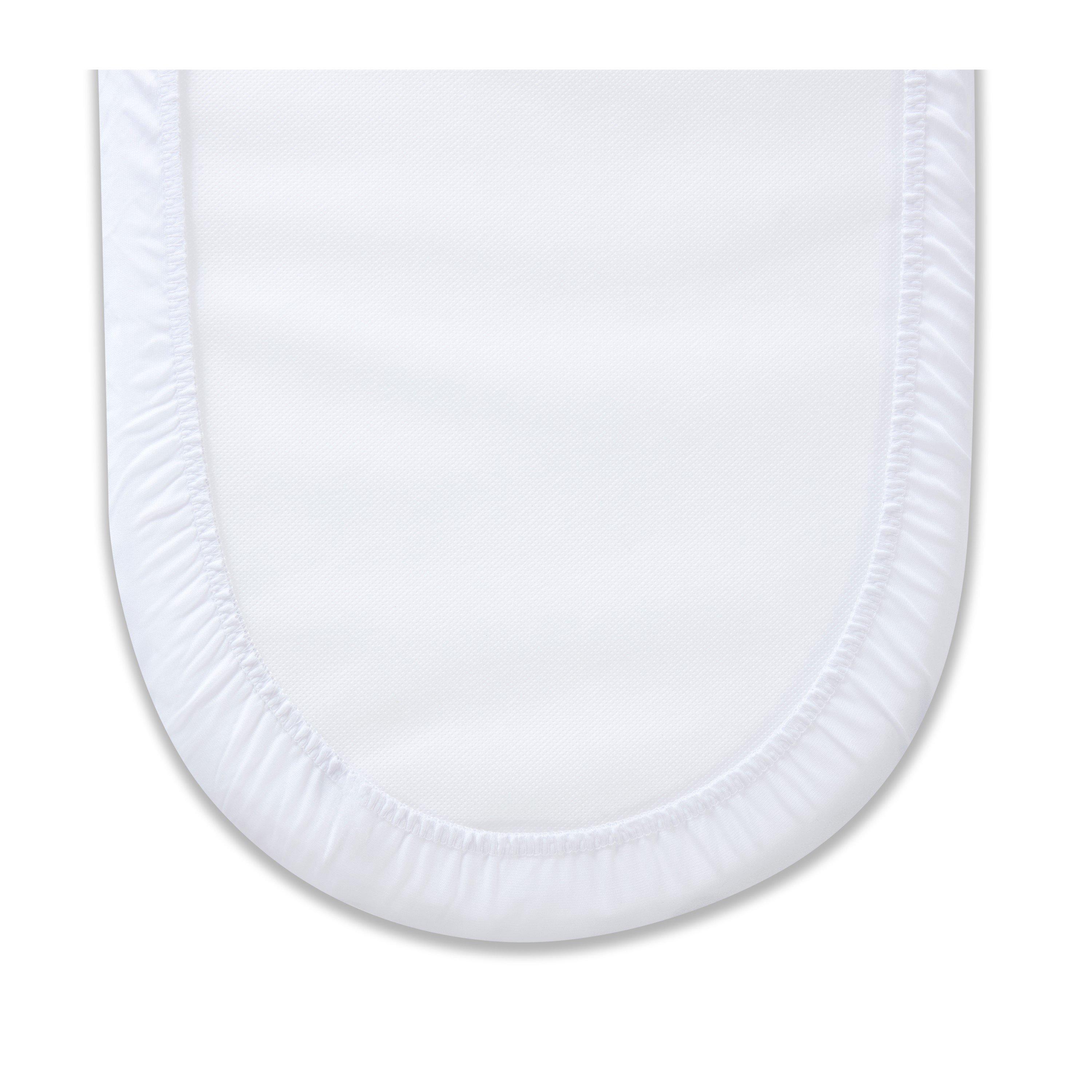Clair de Lune Palm Moses Basket Mattress Protector 74 x 28 74 x 30 cm, White - Image 4