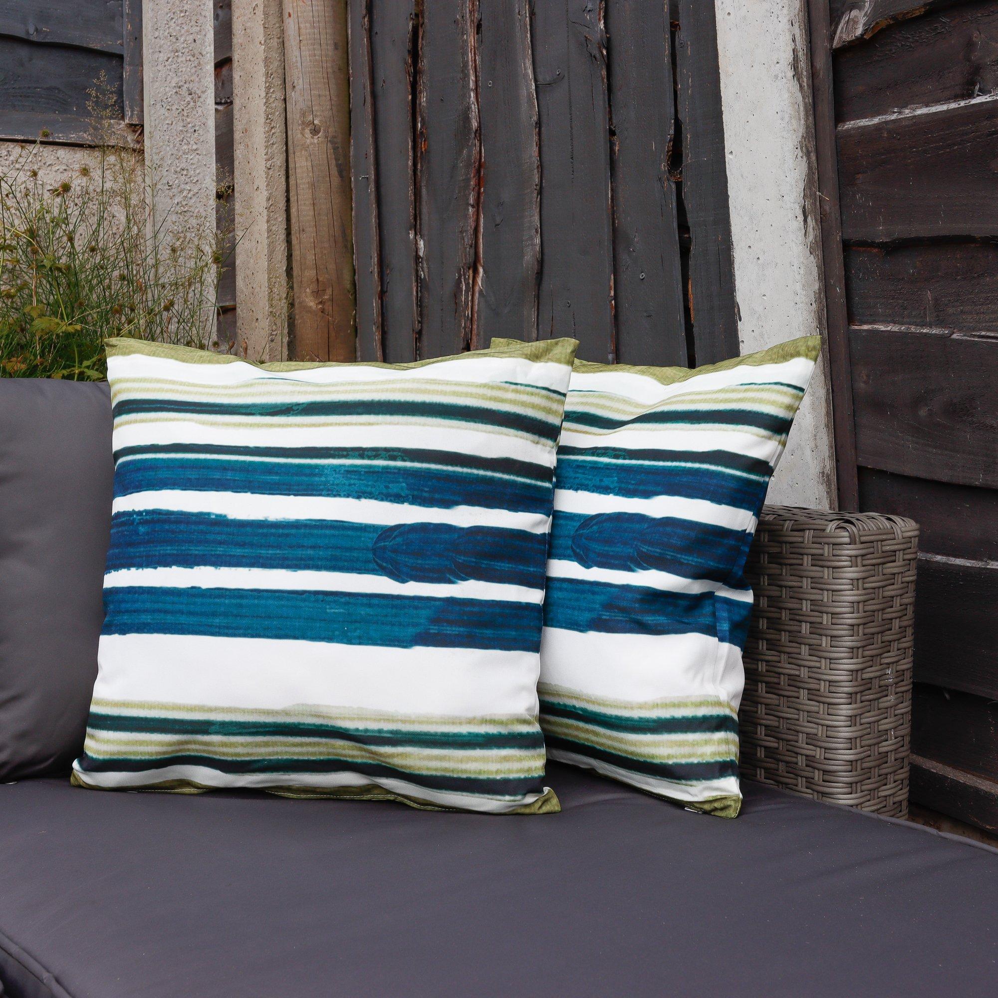 Multi - Streetwize - Outdoor Painted Stripe  Scatter Cushions - 3