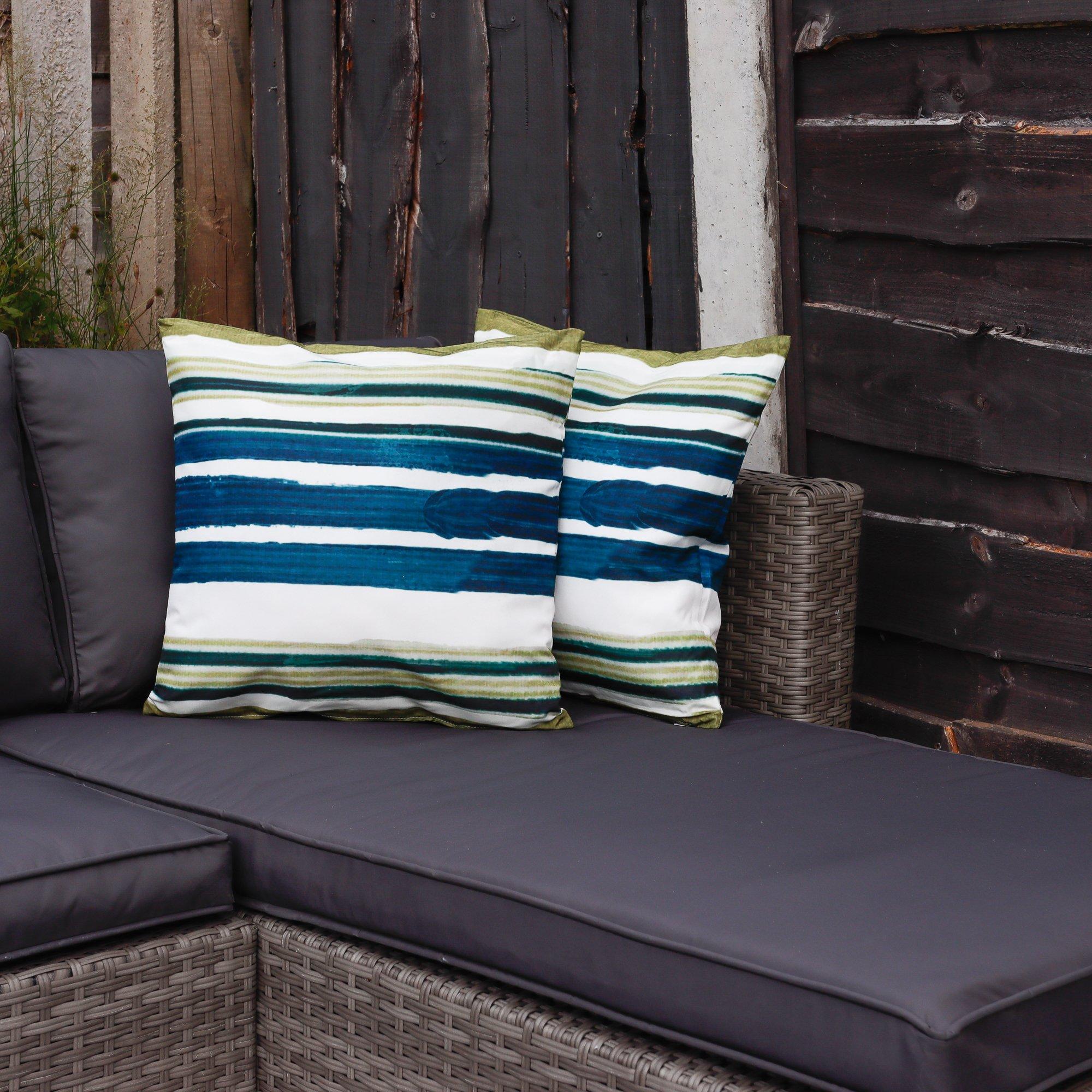 Multi - Streetwize - Outdoor Painted Stripe  Scatter Cushions - 5