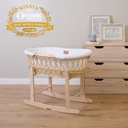 Clair De Lune Clair de Lune Organic Wicker Moses Basket & Stand