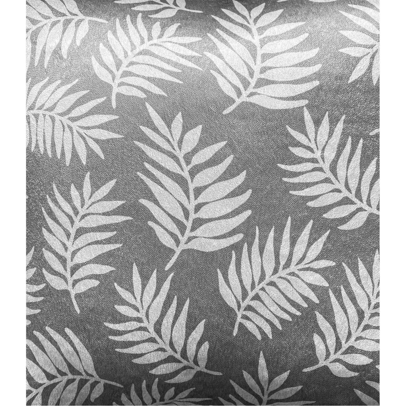 Grey - Enhanced Living - Oakland Leaf Pattern Thermal Room Darkening Pair - 4