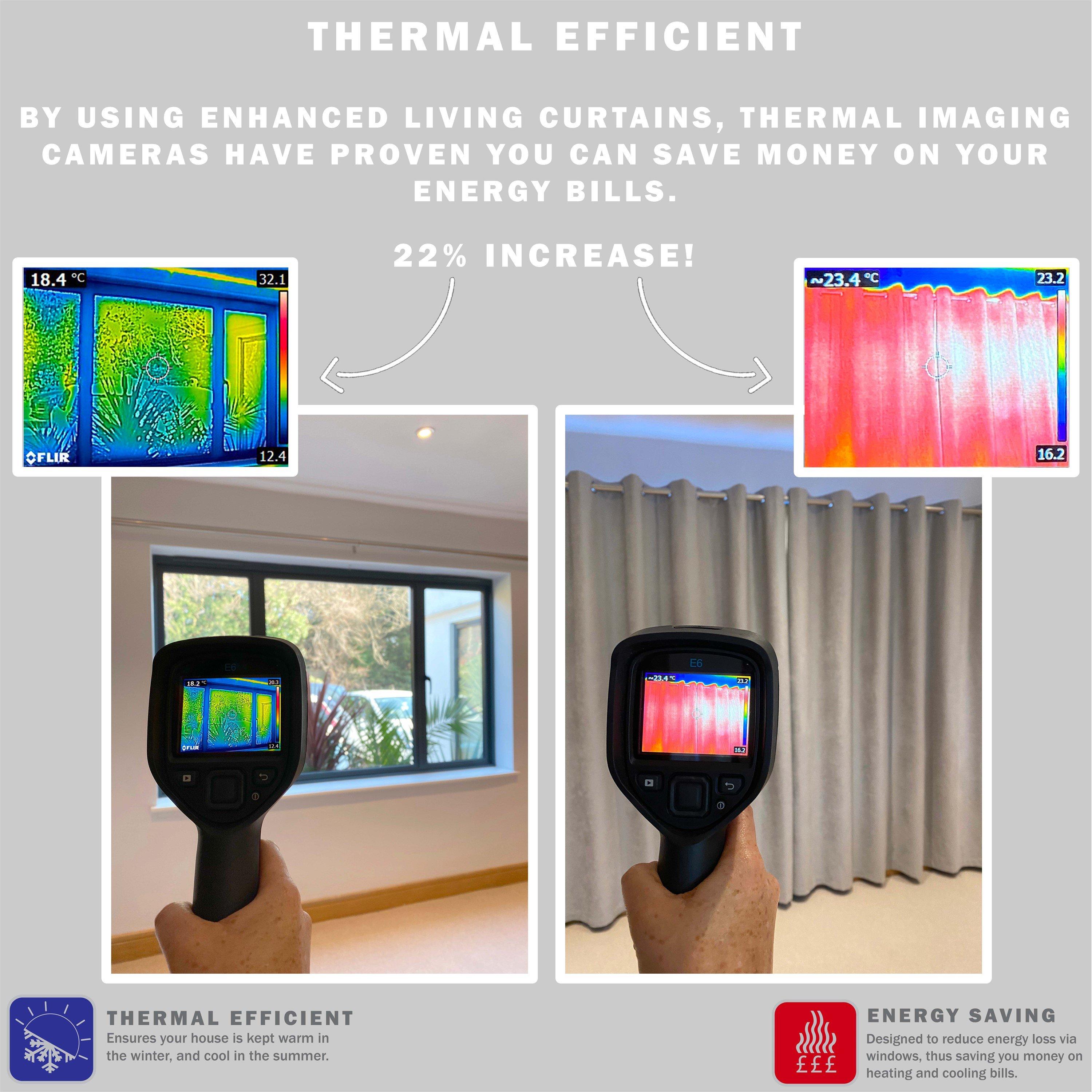 Natural - Enhanced Living - Oakland Leaf Pattern Thermal Room Darkening Pair - 7