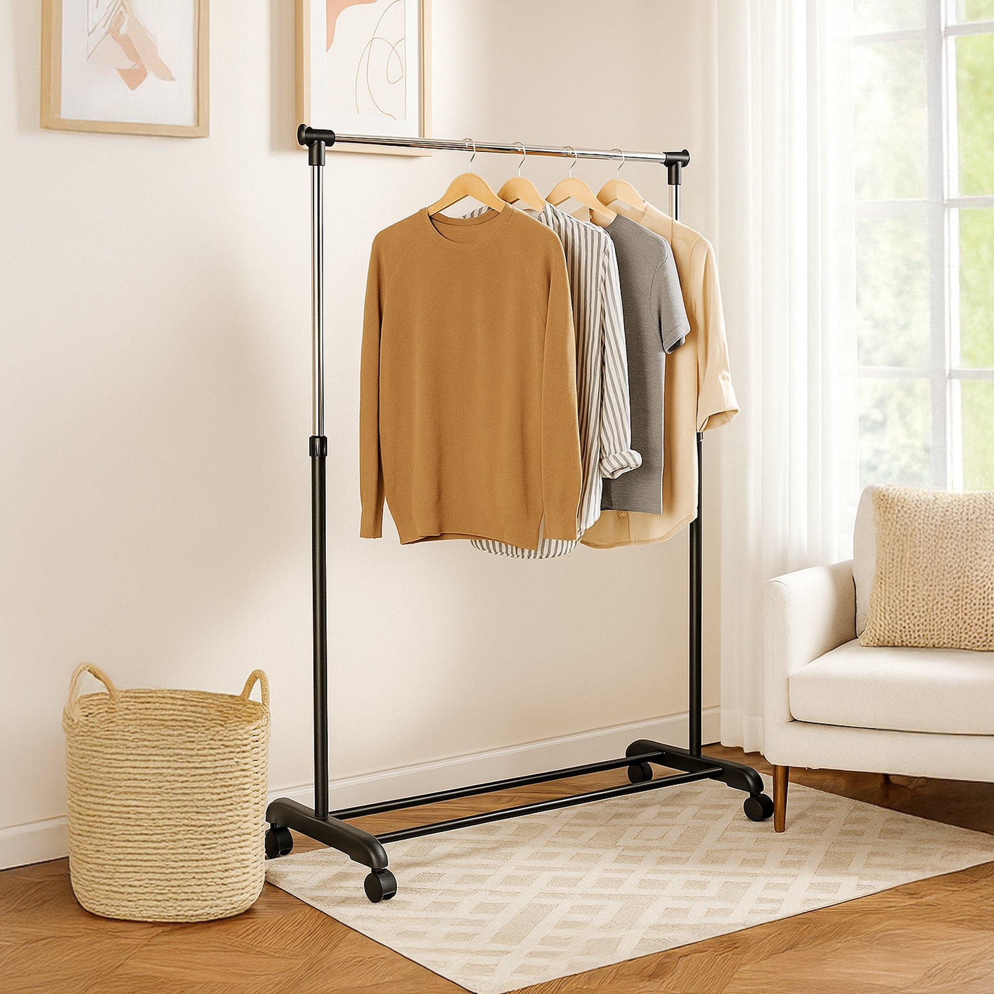 Lassic  Home Vida Single Garment Rack - Silver - Adjustable