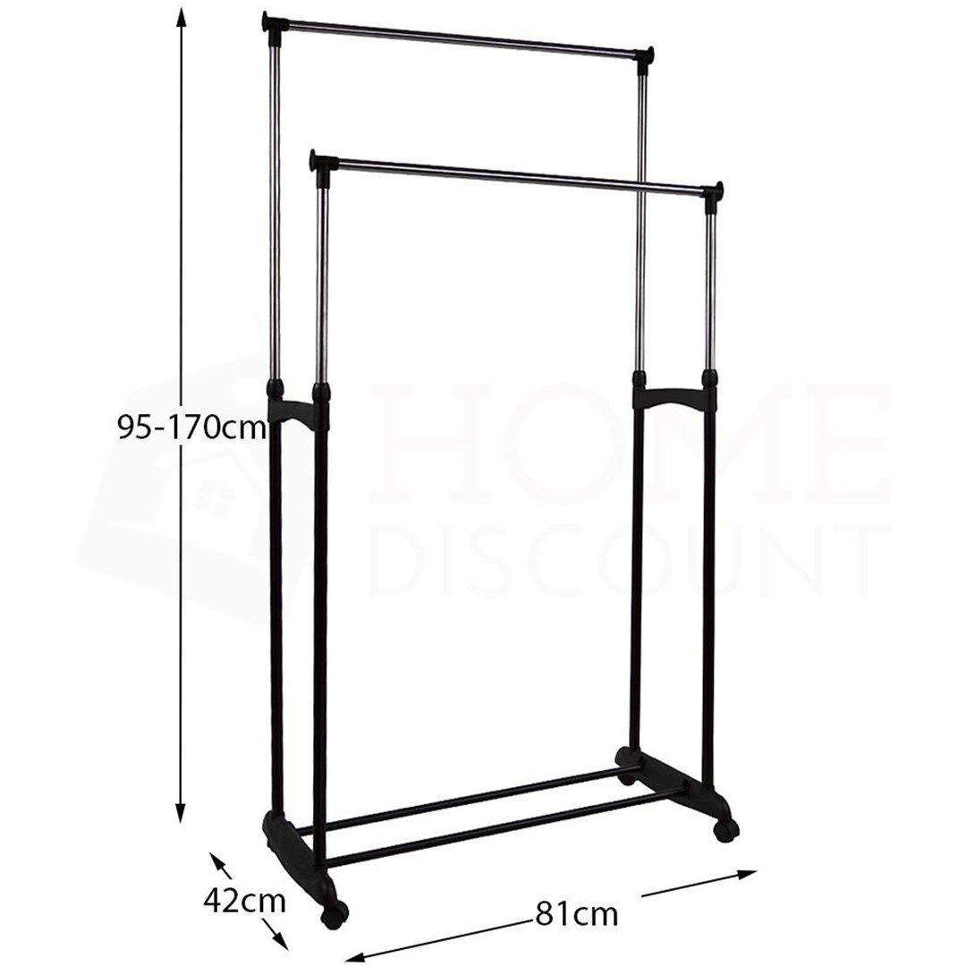 Silver - Lassic - Home Vida Double Garment Rack - 2