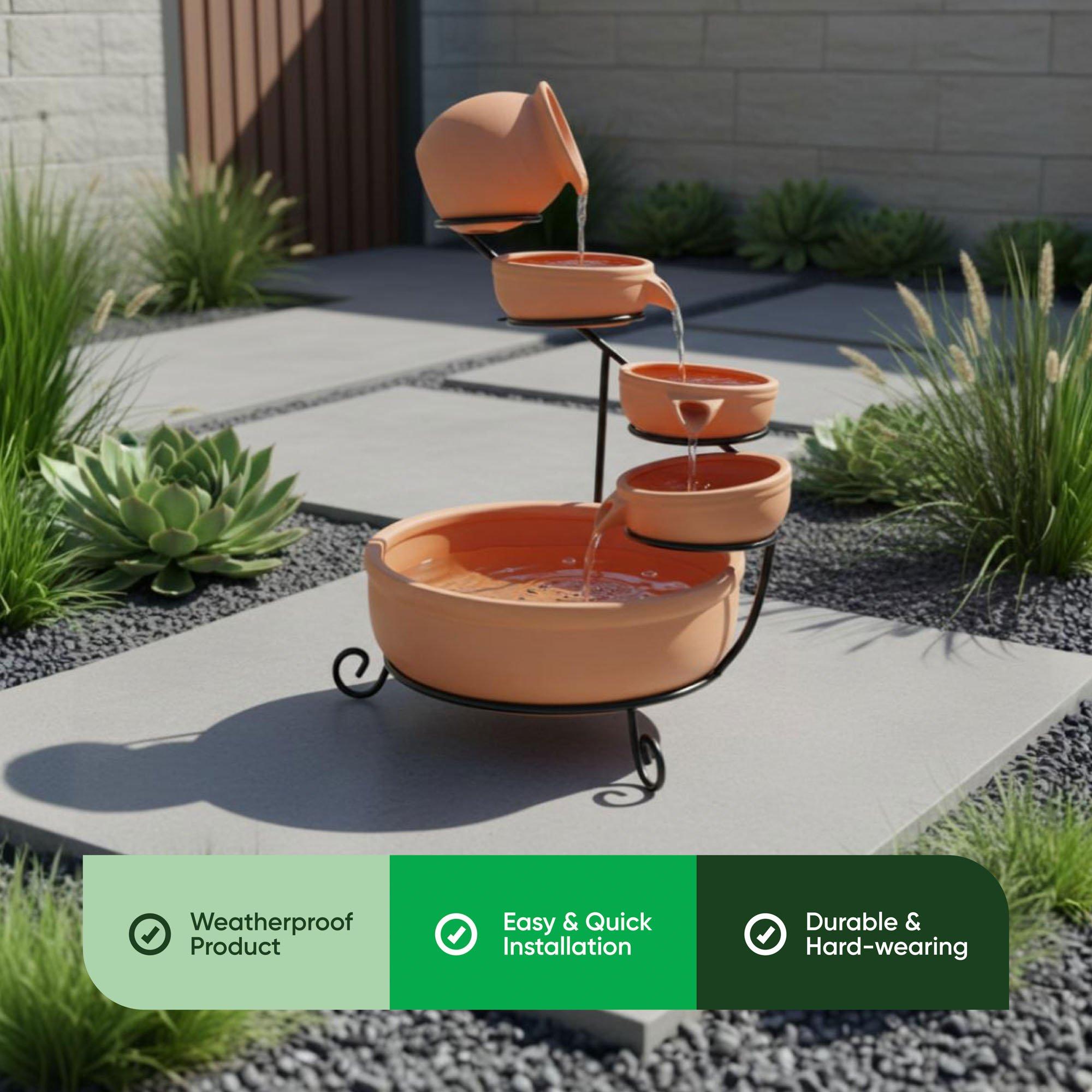 Terracotta - Streetwize - Terracotta Cascading Water Feature - 4