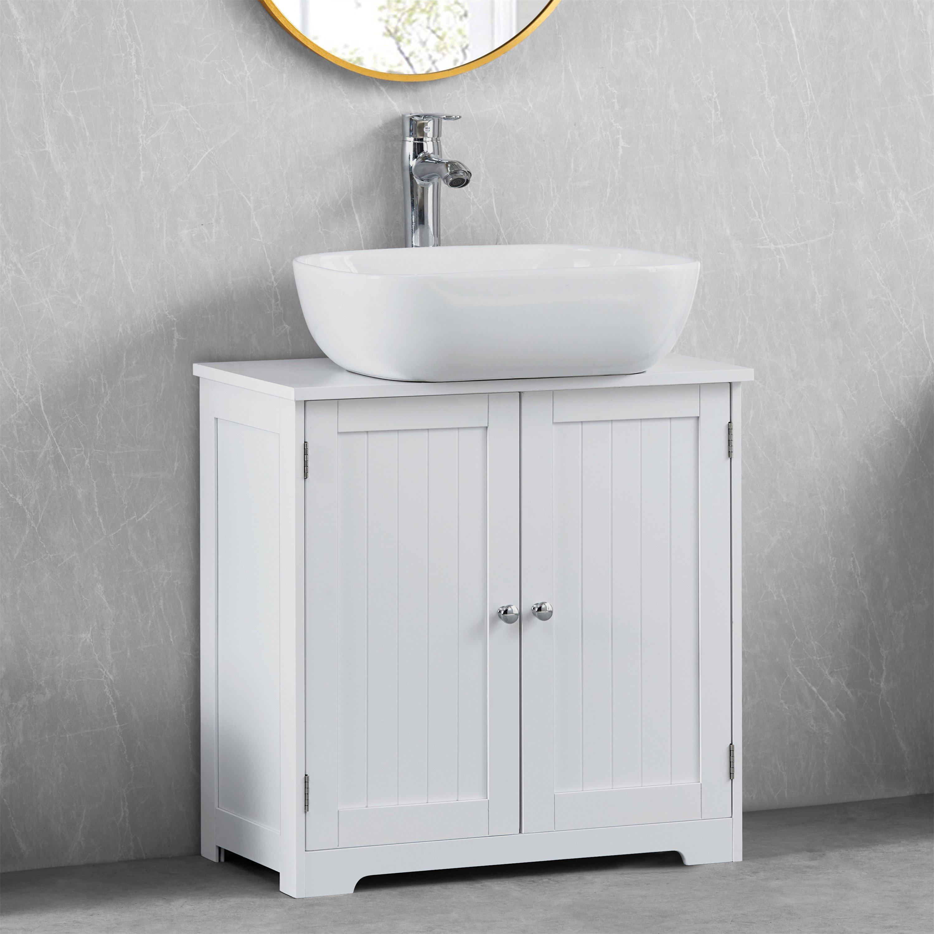 White - Lassic - Bath Vida Priano 2 Door Under Sink Cabinet - 1