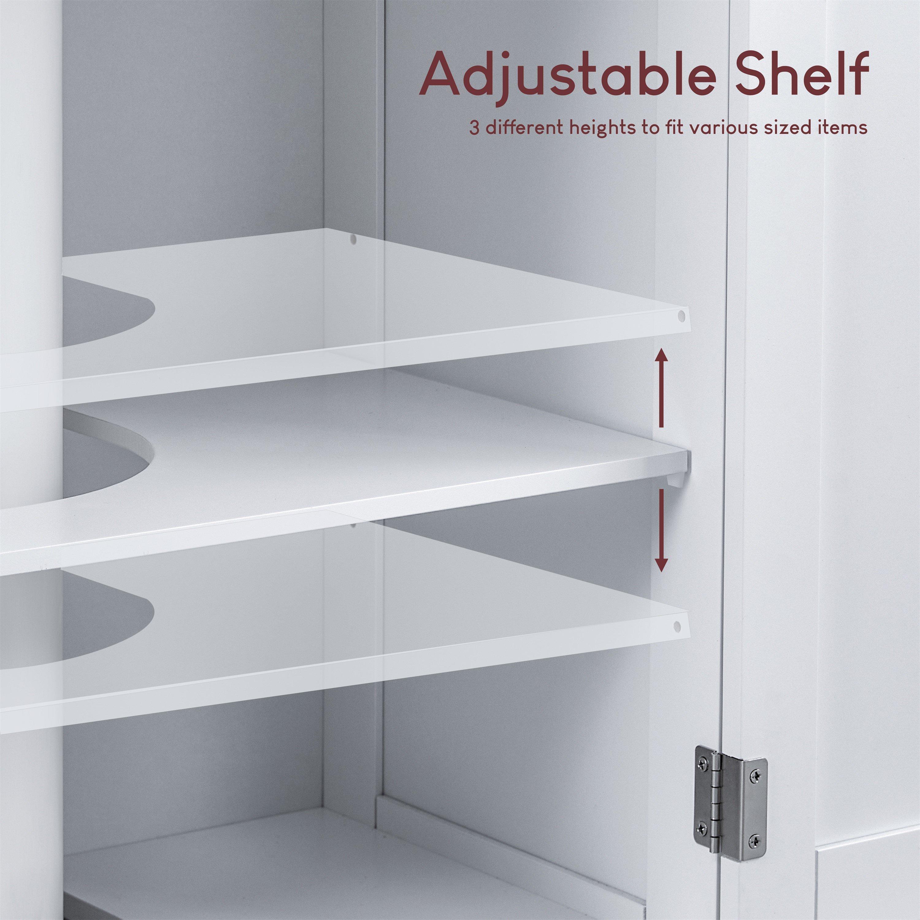 White - Lassic - Bath Vida Priano 2 Door Under Sink Cabinet - 4