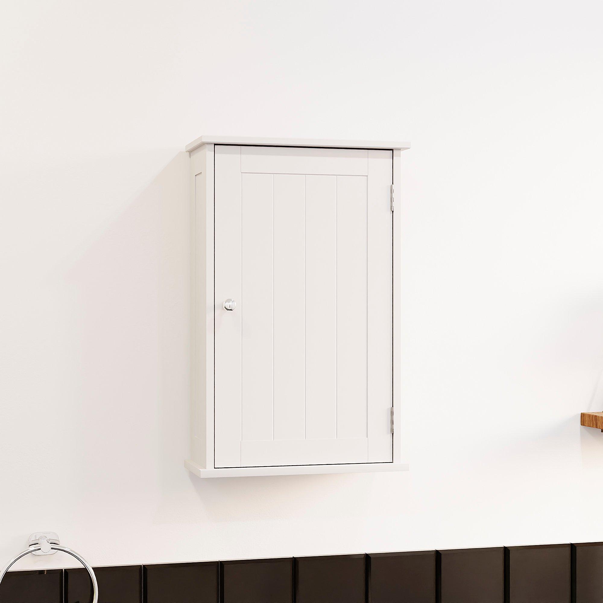 White - Lassic - Bath Vida Priano 1 Door Wall Cabinet - 1