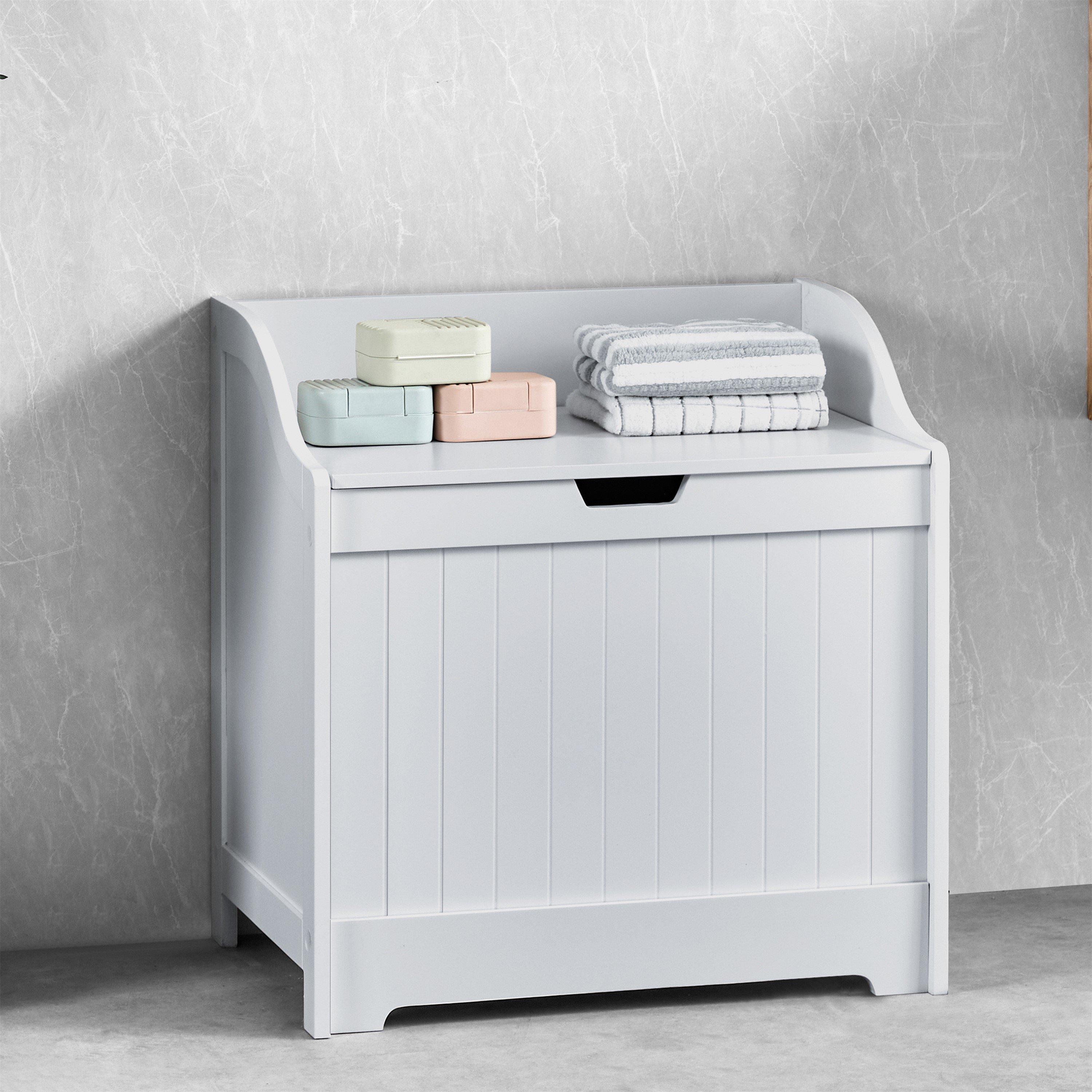 White - Lassic - Bath Vida Priano Laundry Chest - 1