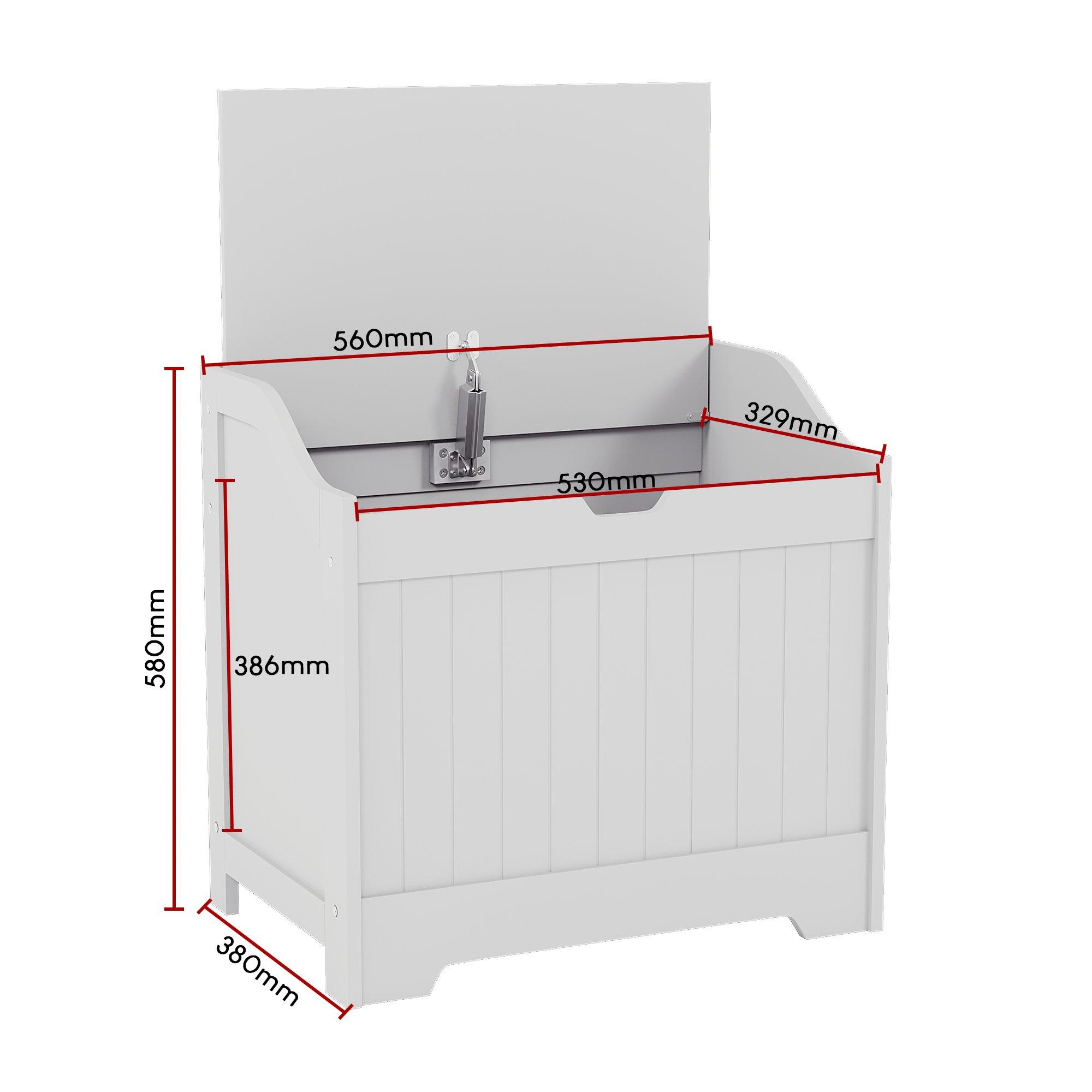 White - Lassic - Bath Vida Priano Laundry Chest - 2