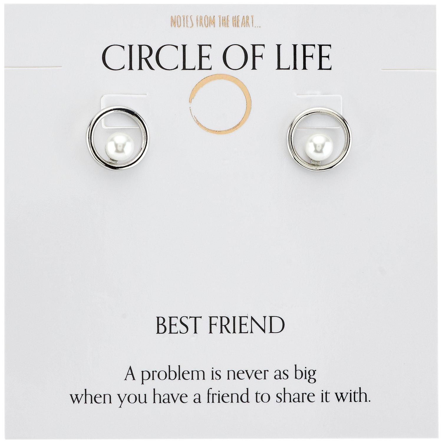 Notes From The Heart Women's Nfth Best Friend Circle Of Life - Silver