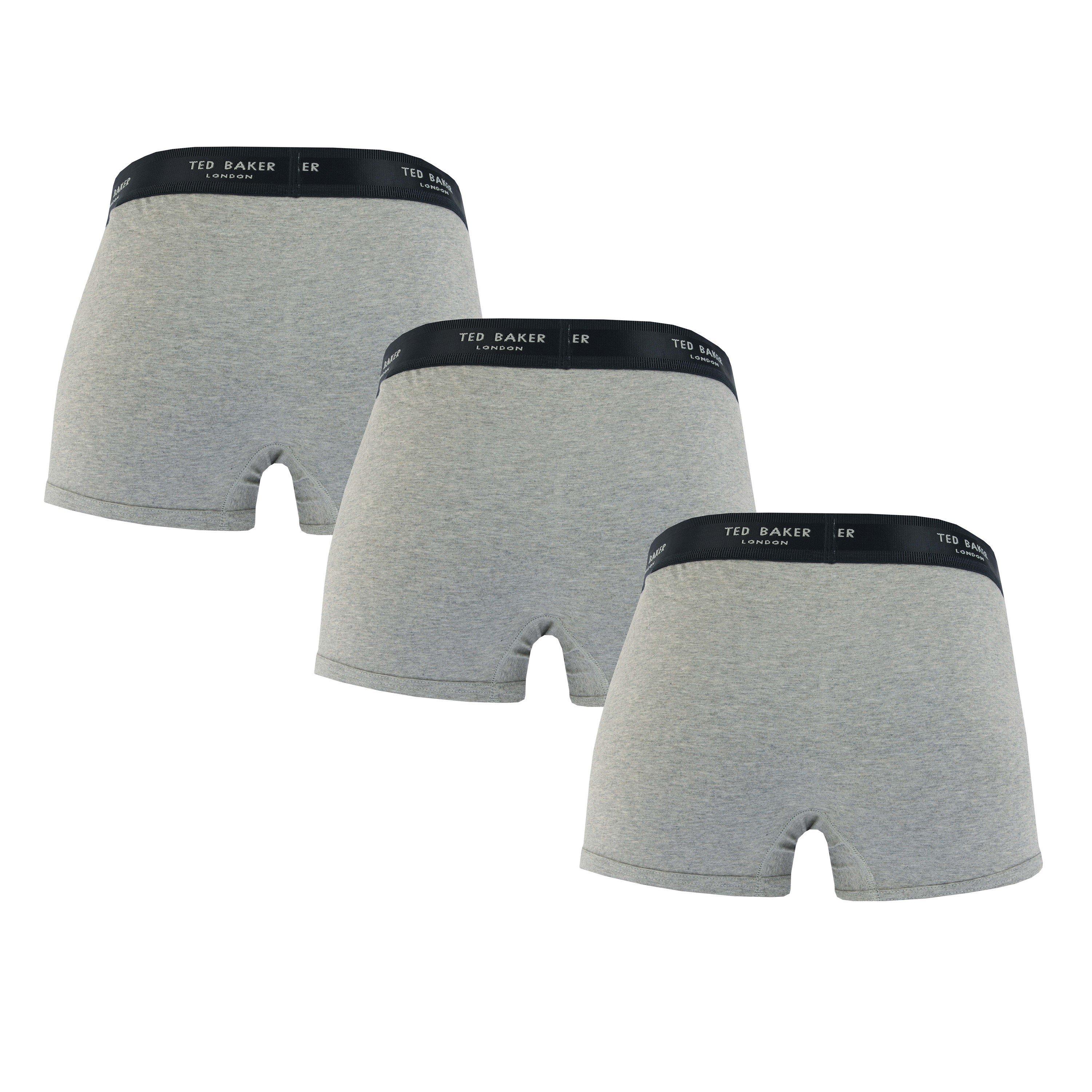 Grey - Ted Baker - 3-Pack Trunks - 3