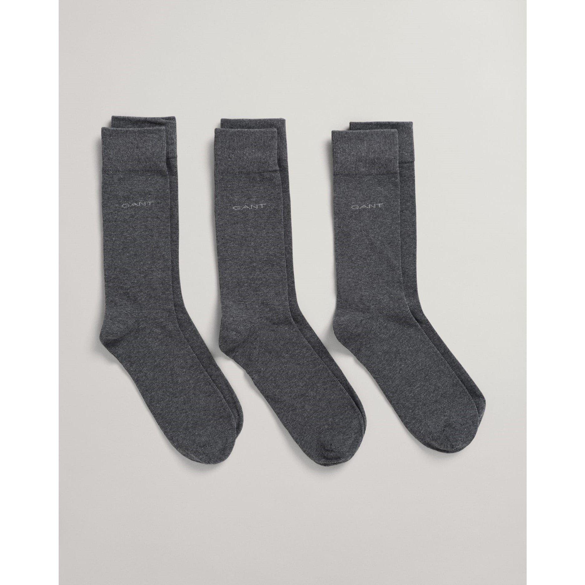 Charcoal - Gant - 3 Pack of Soft Cotton Socks