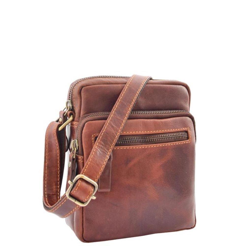 GL10 Collection Bridge Leather Zip Flight Bag