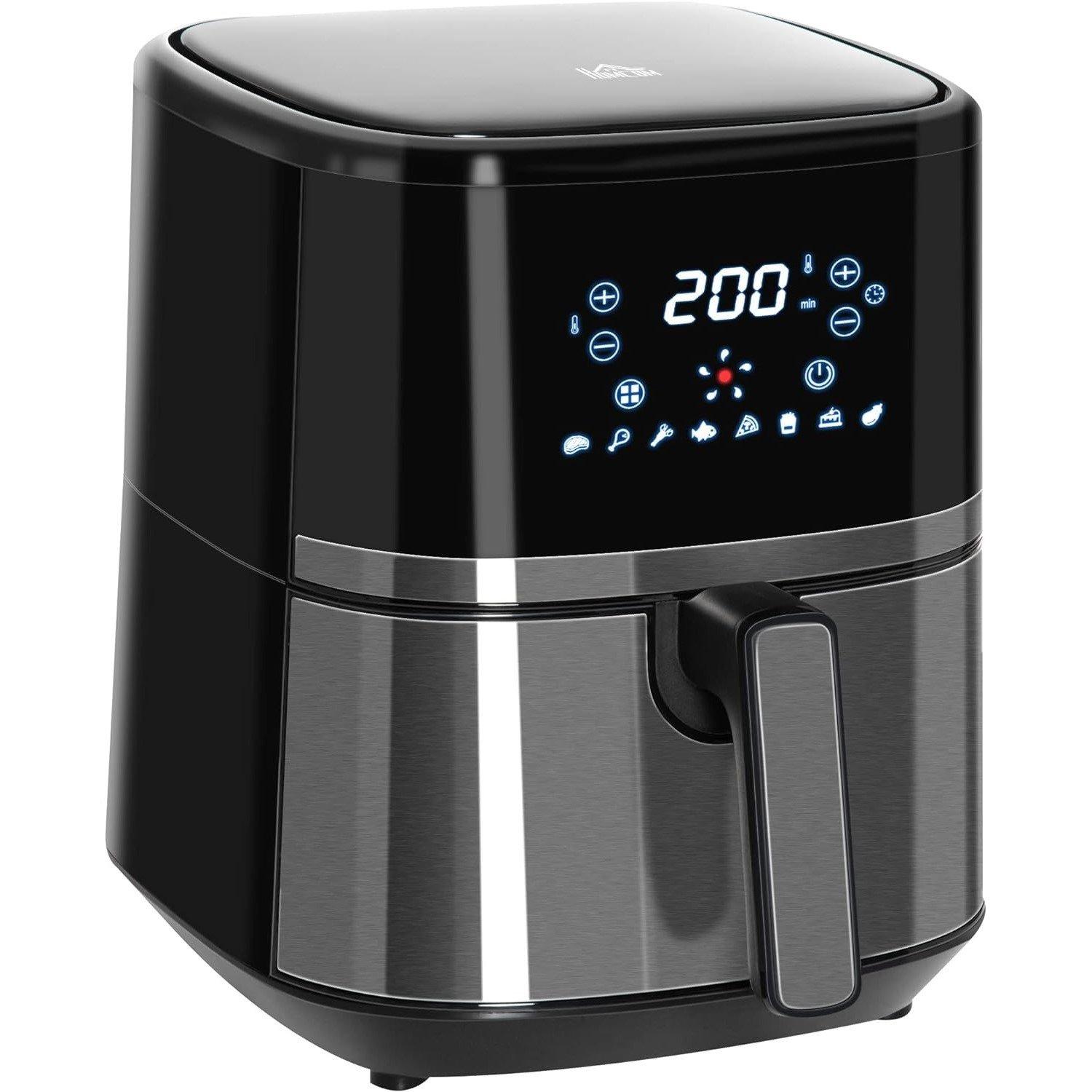 Black - HOMCOM - 4.5L Air Fryer 8-in-1 Digital Air Fryer - 1