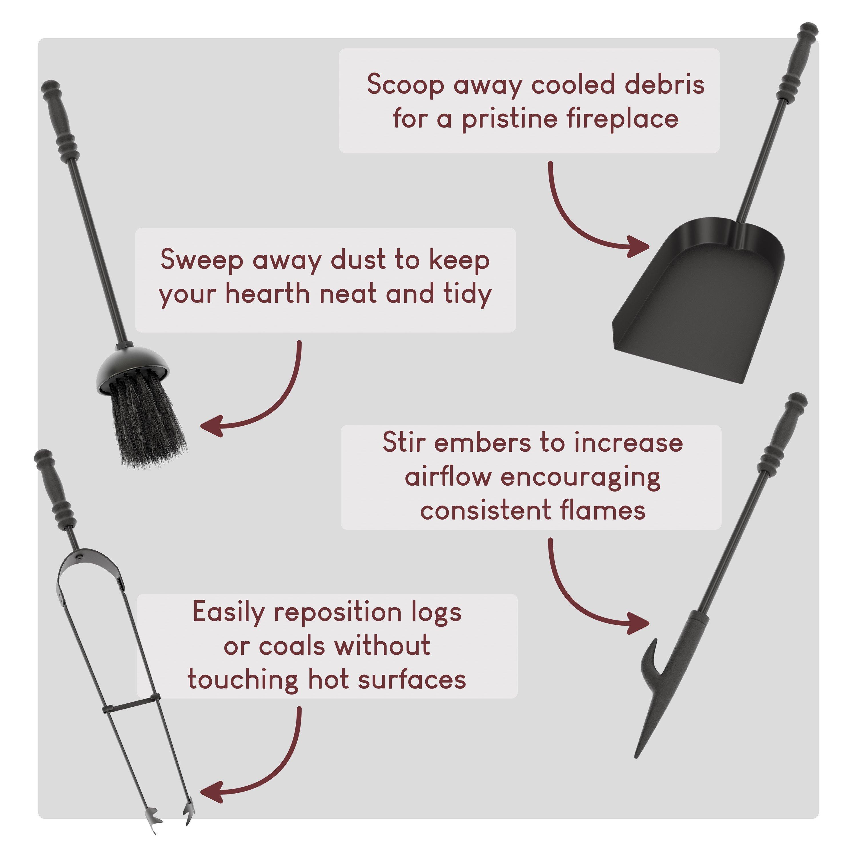 Black - Lassic - Fire Vida 5 Piece Malham Companion Set - 5