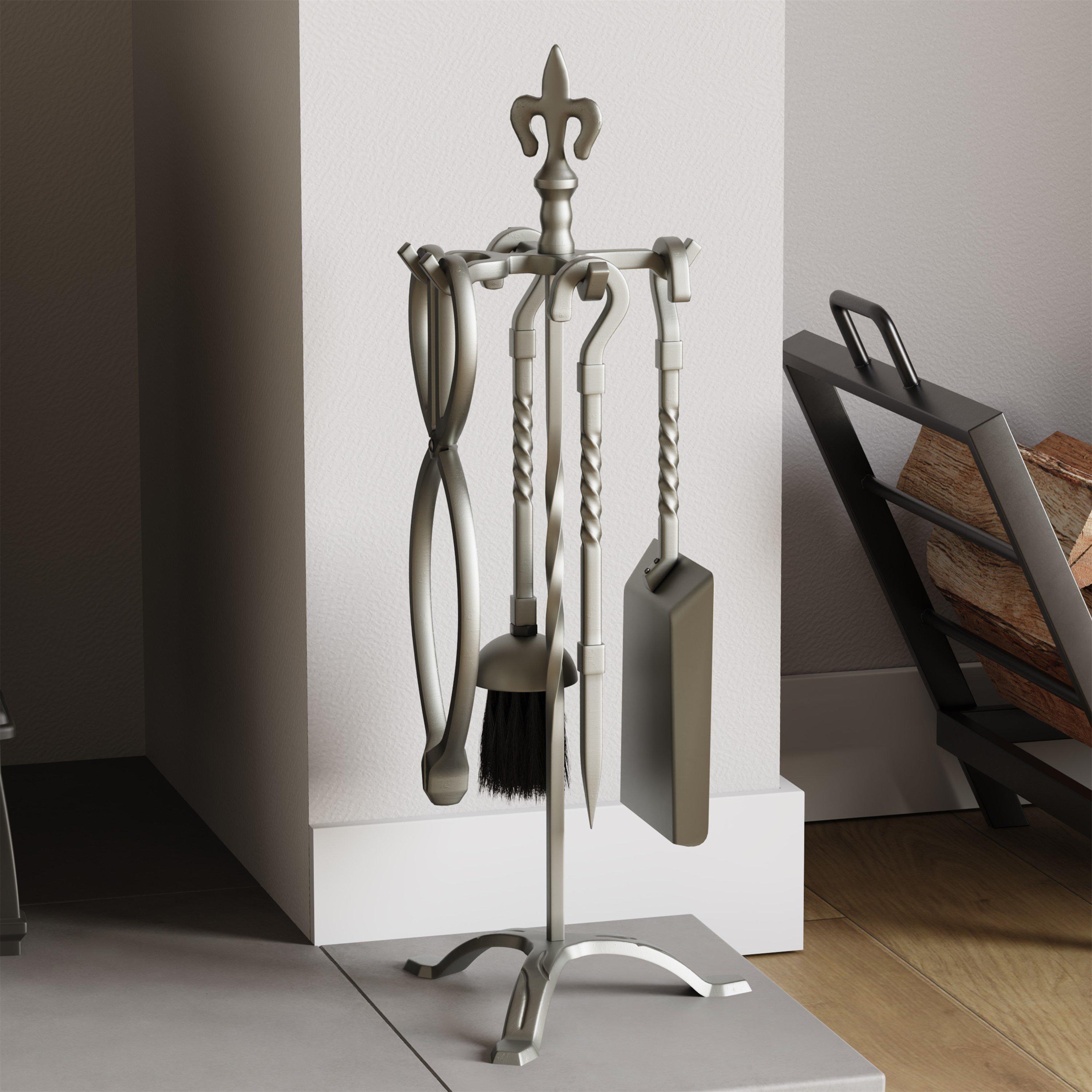 Lassic  Fire Vida 5 Piece Fleur De Lys Companion Set - Pewter - 5 Piece
