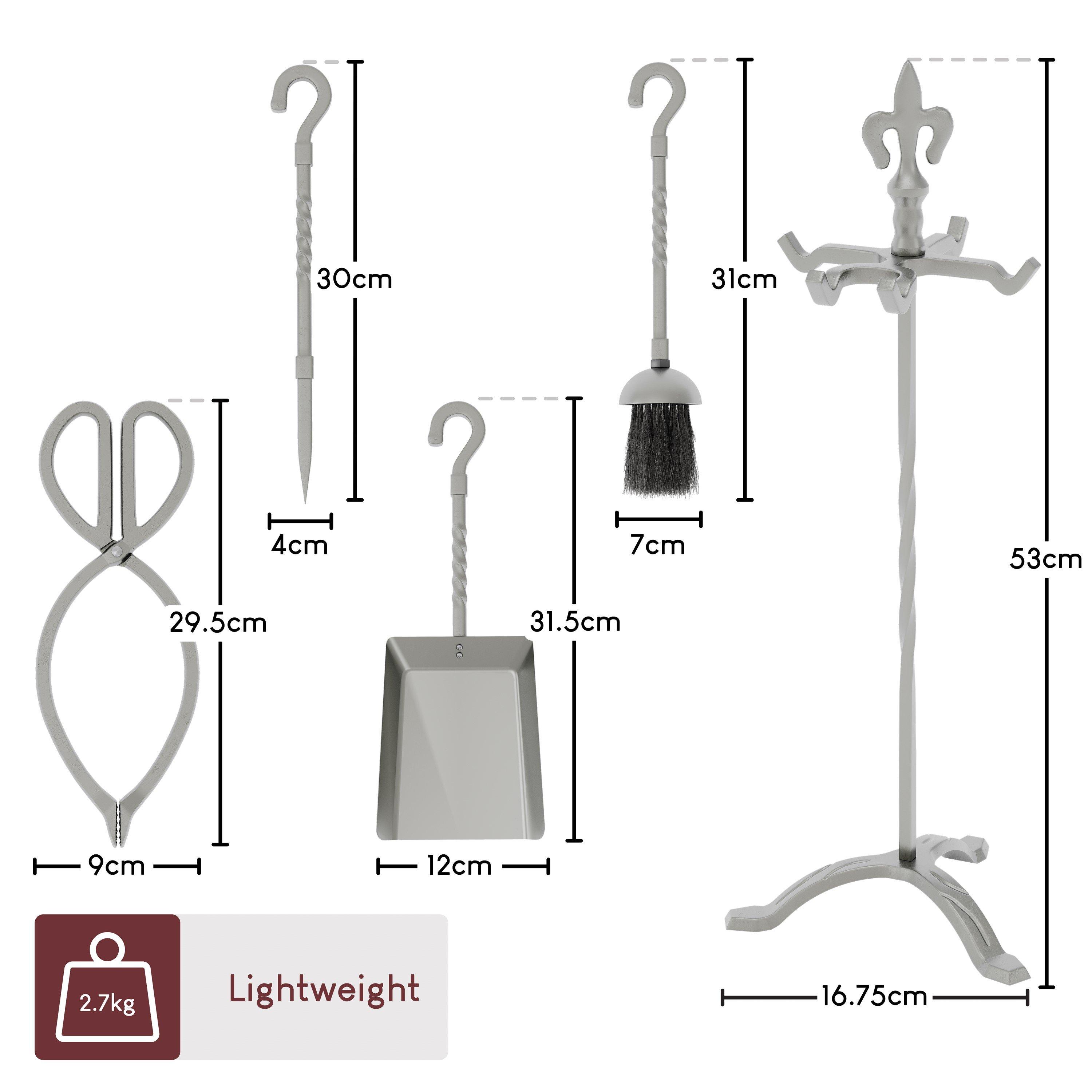 Pewter - Lassic - Fire Vida 5 Piece Fleur De Lys Companion Set - 2