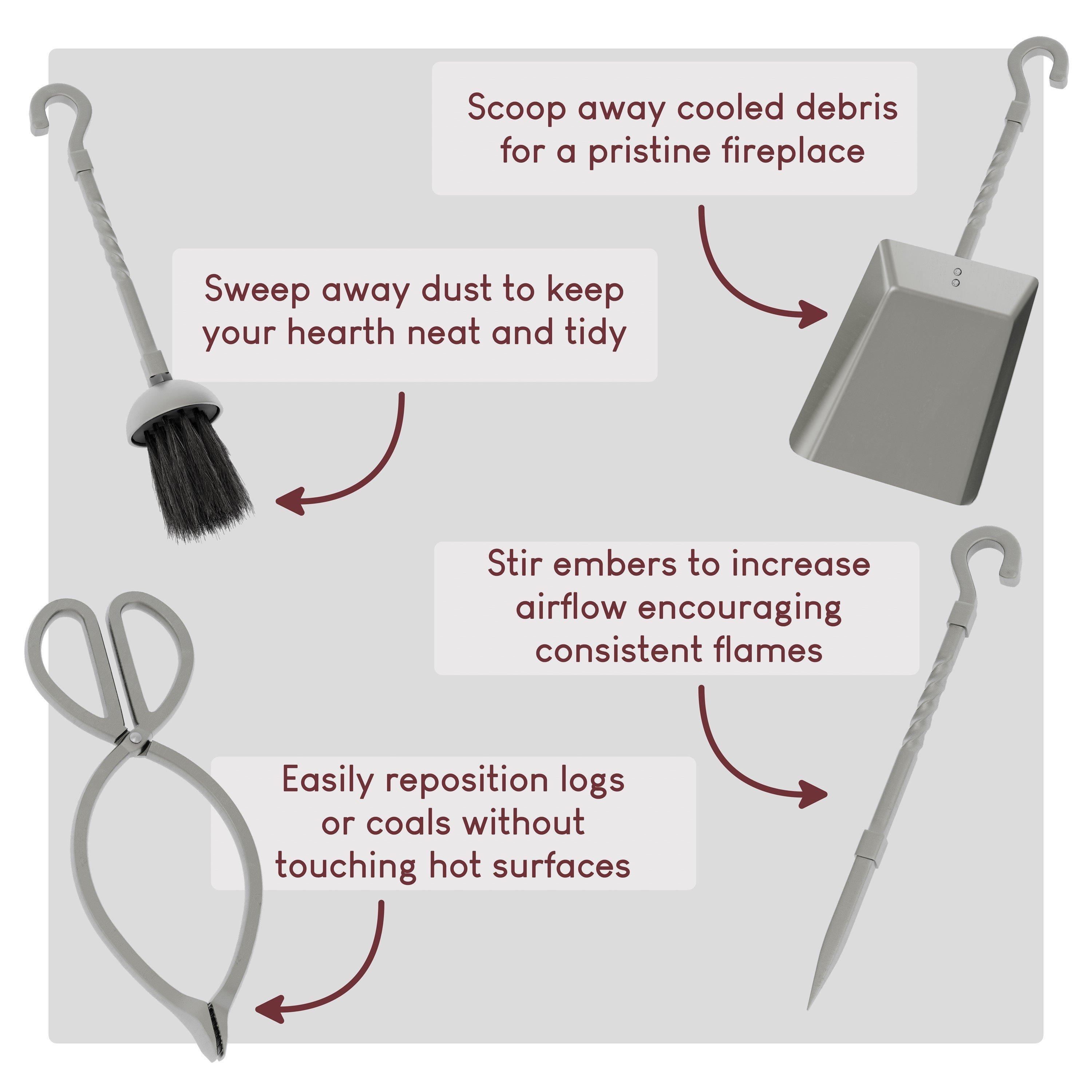 Pewter - Lassic - Fire Vida 5 Piece Fleur De Lys Companion Set - 5