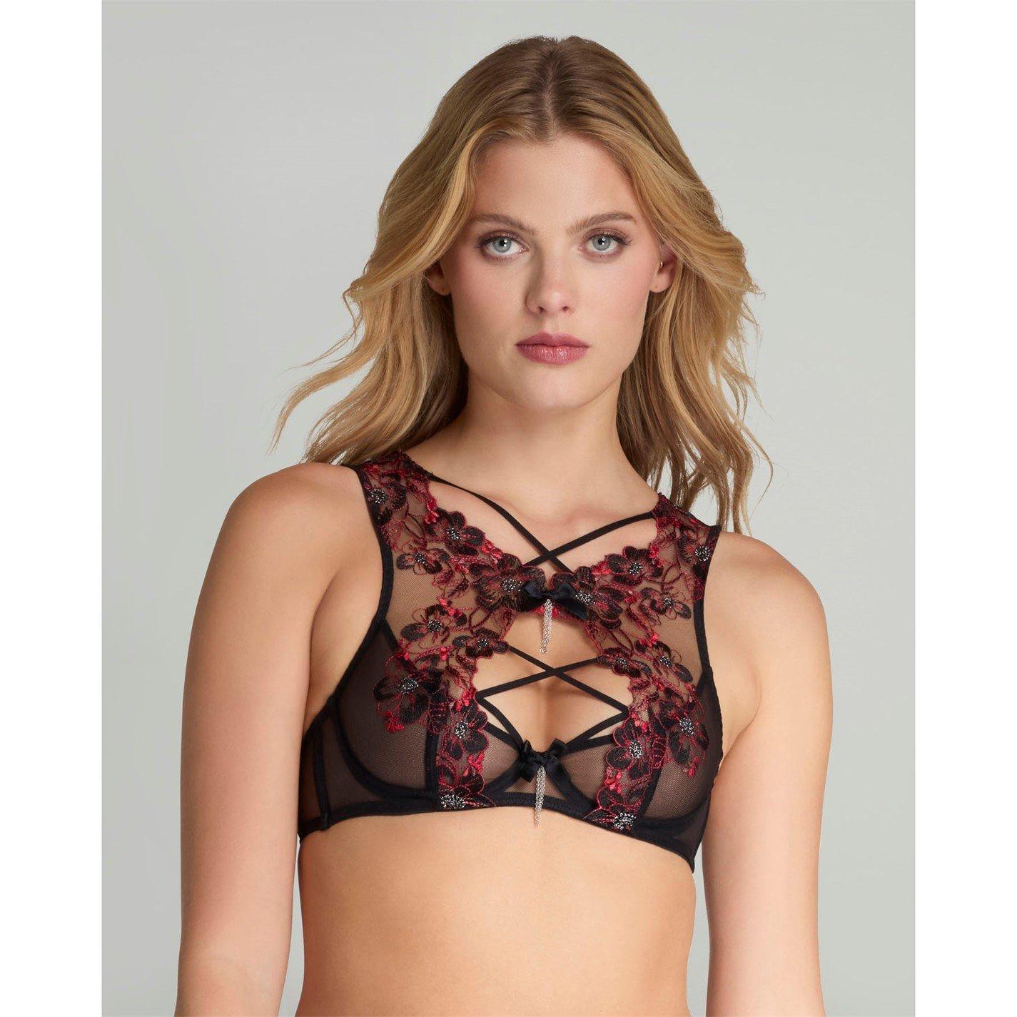 Black/Red - Agent Provocateur - AMOURA High Apex Underwired Bra - 1